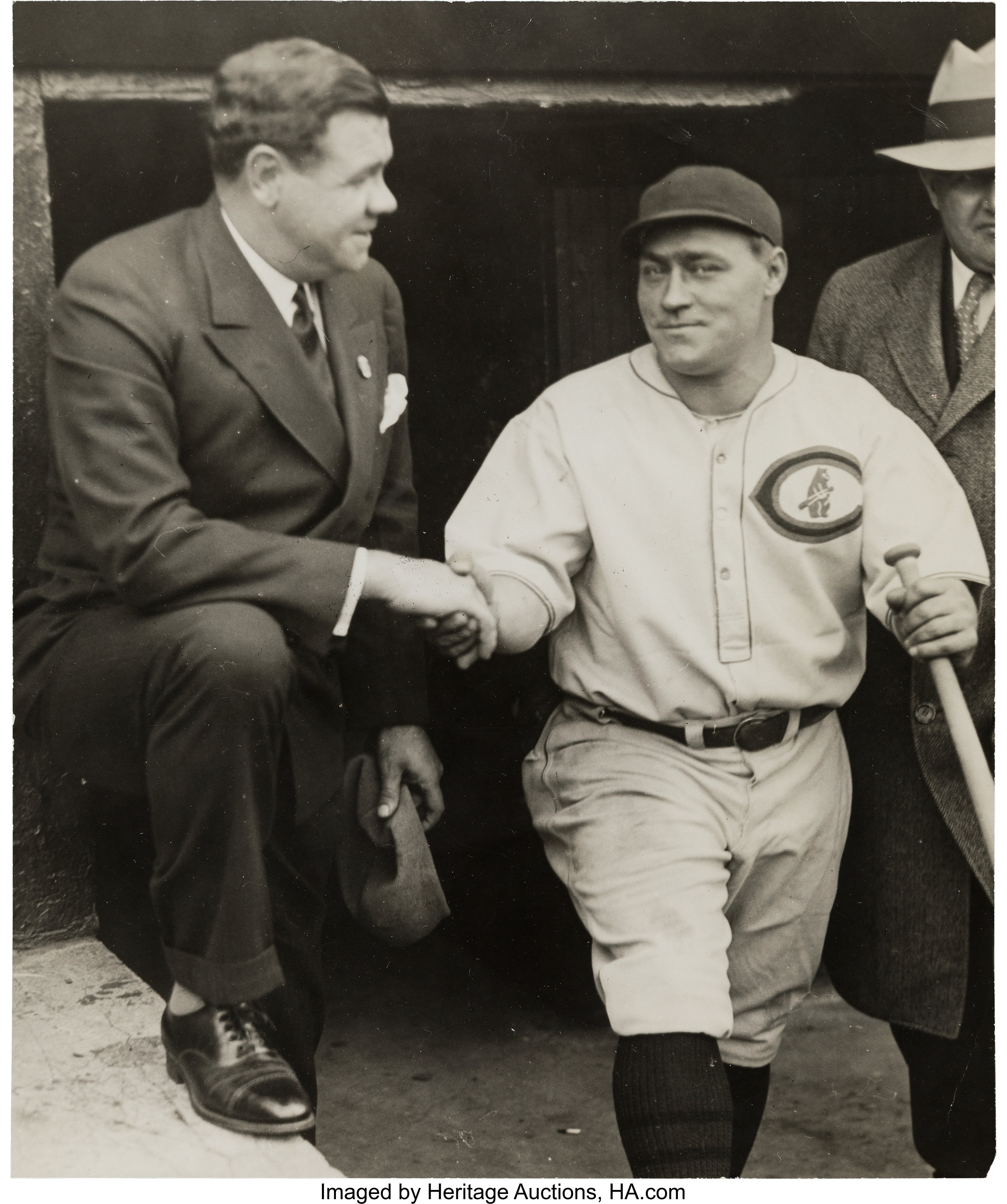 1929 Hack Wilson Babe Ruth Original News Service Photograph Lot Heritage Auctions