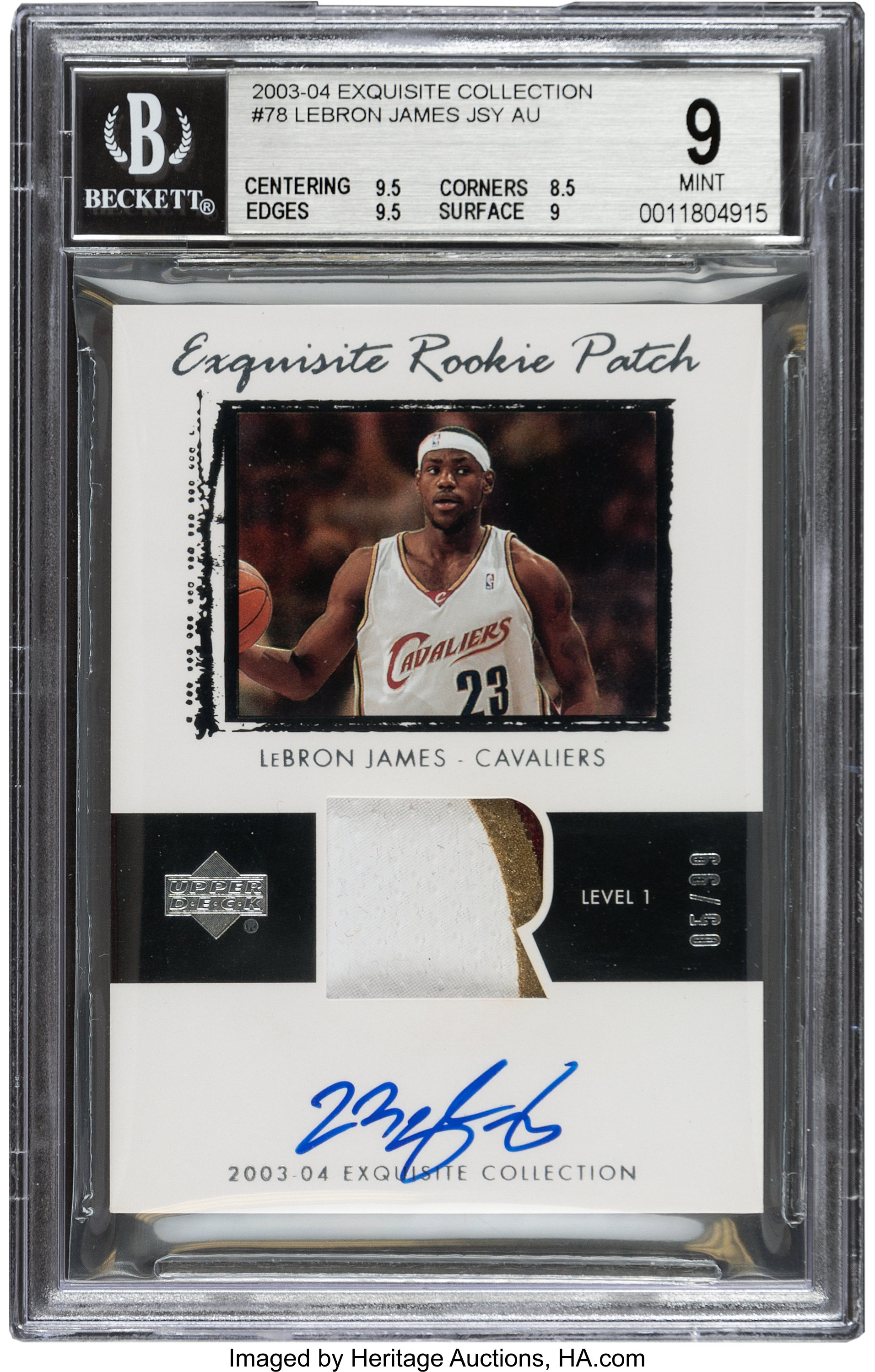 2003-04 Upper Deck Exquisite Rookie Patch LeBron James Tops $270,000