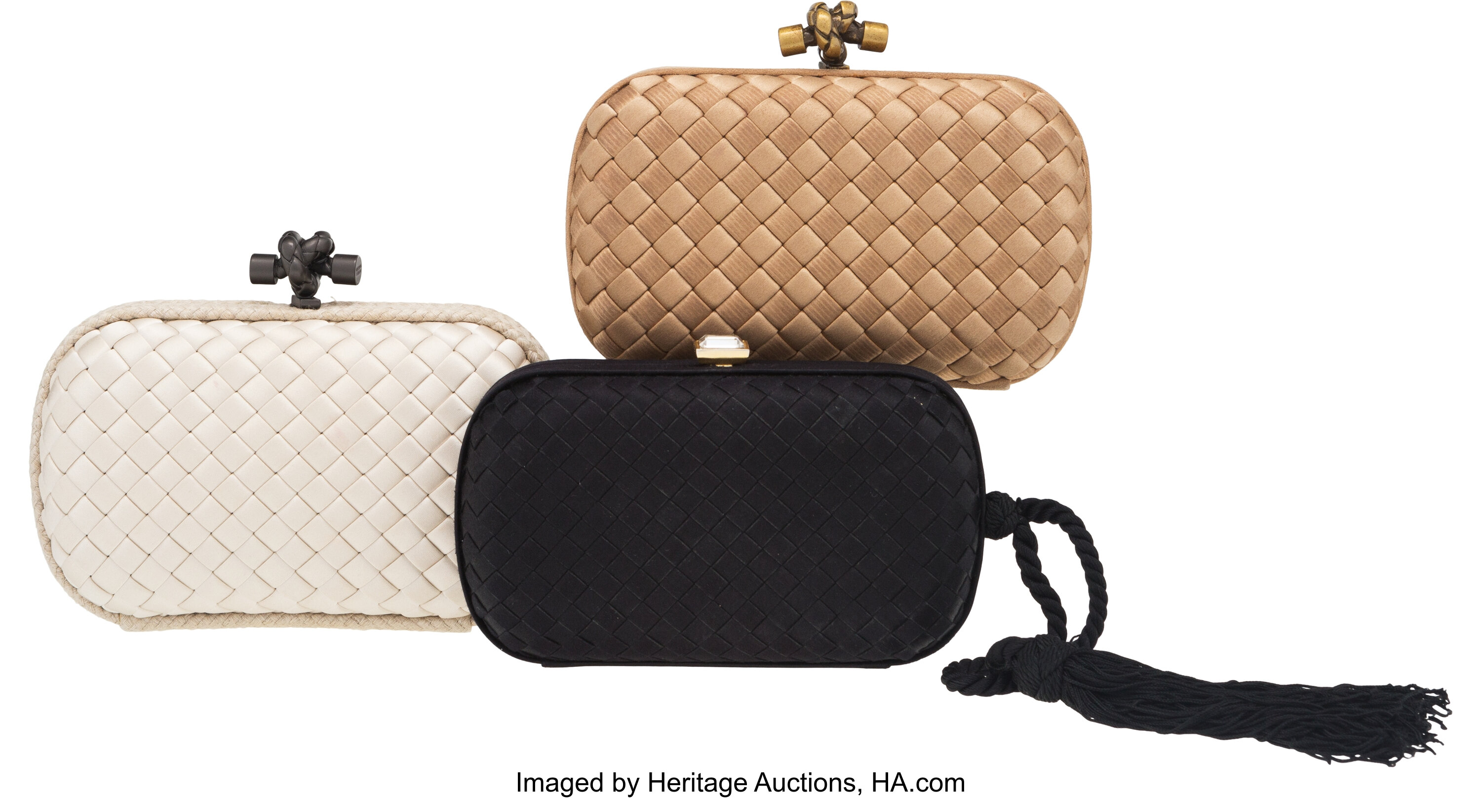 Bottega Veneta Set of Three Evening Clutch Bags. Condition 3