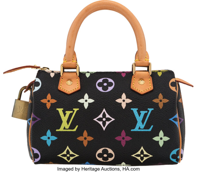 Takashi Murakami x Louis Vuitton Black Monogram Multicolore Speedy 30