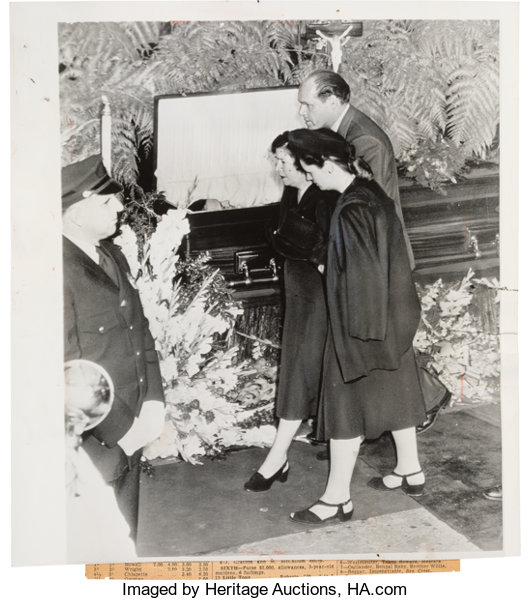 Real Photo of Babe Ruth at a Funeral Wake 8 1/2 x 11 on Kodak