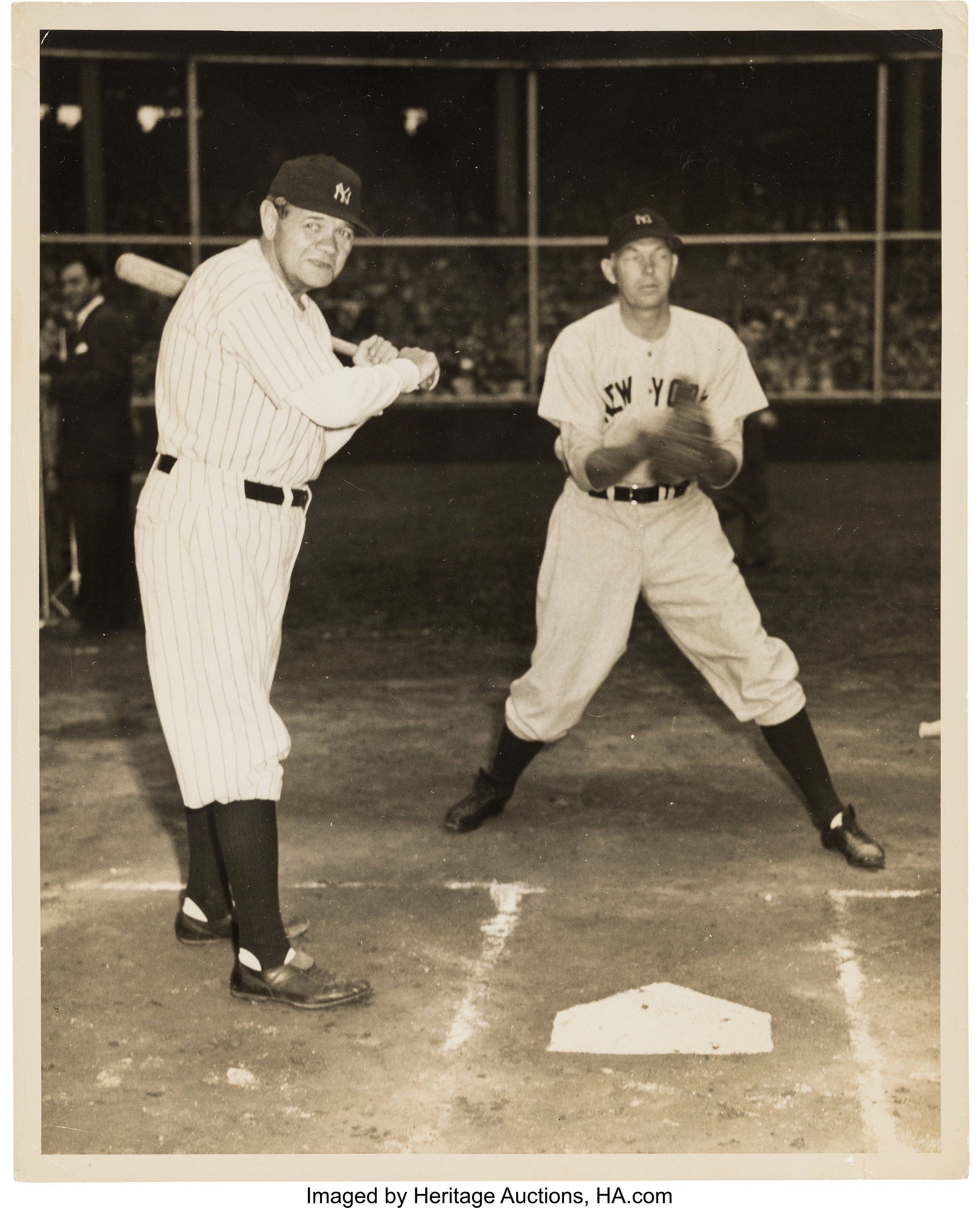 1948 Babe Ruth Funeral Wire Photograph.  Baseball Collectibles