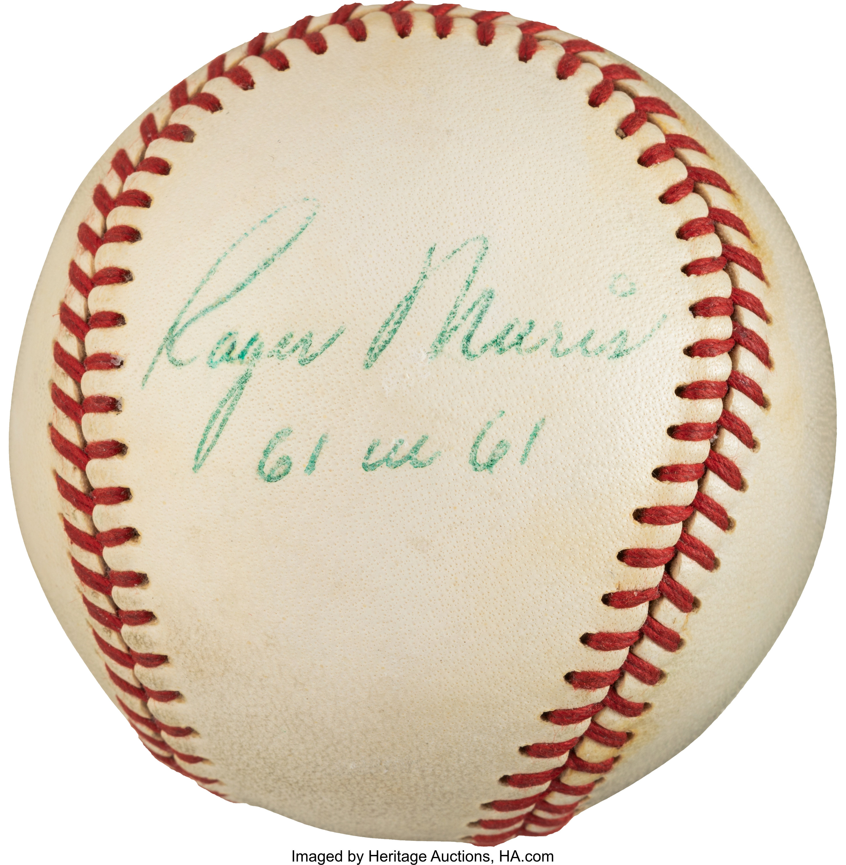 Circa 1961 Roger Maris 61 in 61 Single Signed Baseball.