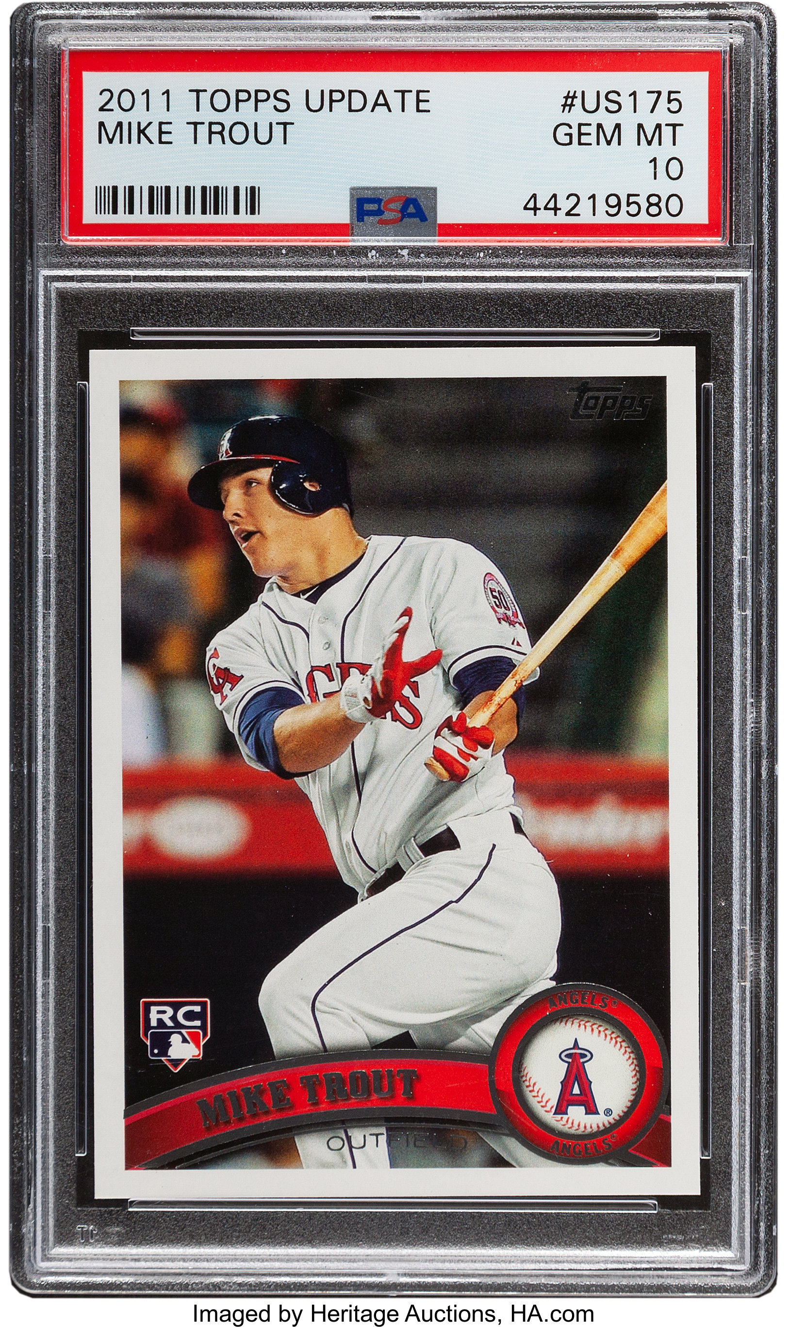 2011 Topps Update Mike Trout #US175 PSA Gem Mint 10. Baseball