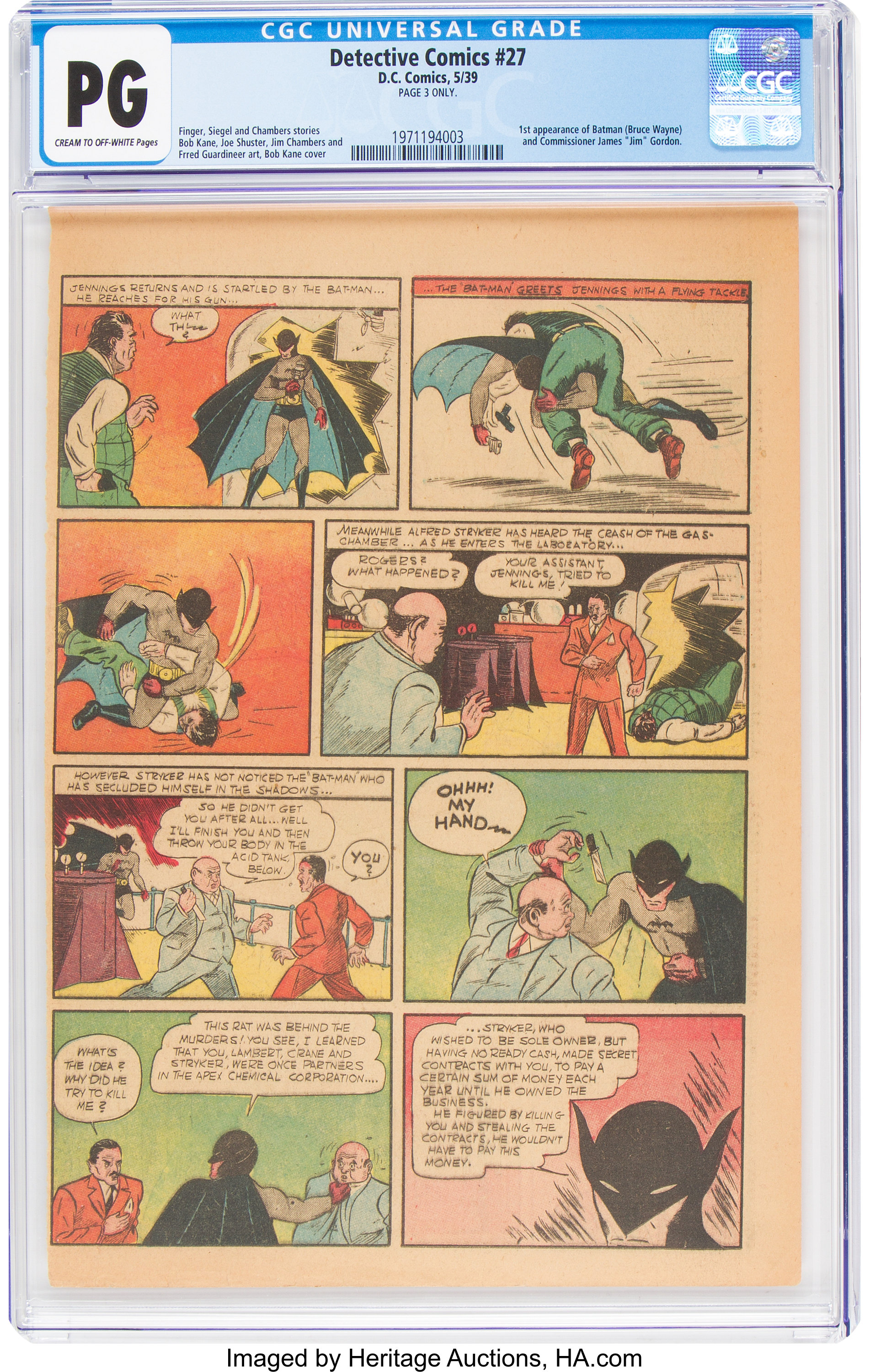 Goldin 1939 DC Detective Comics #27 Auction