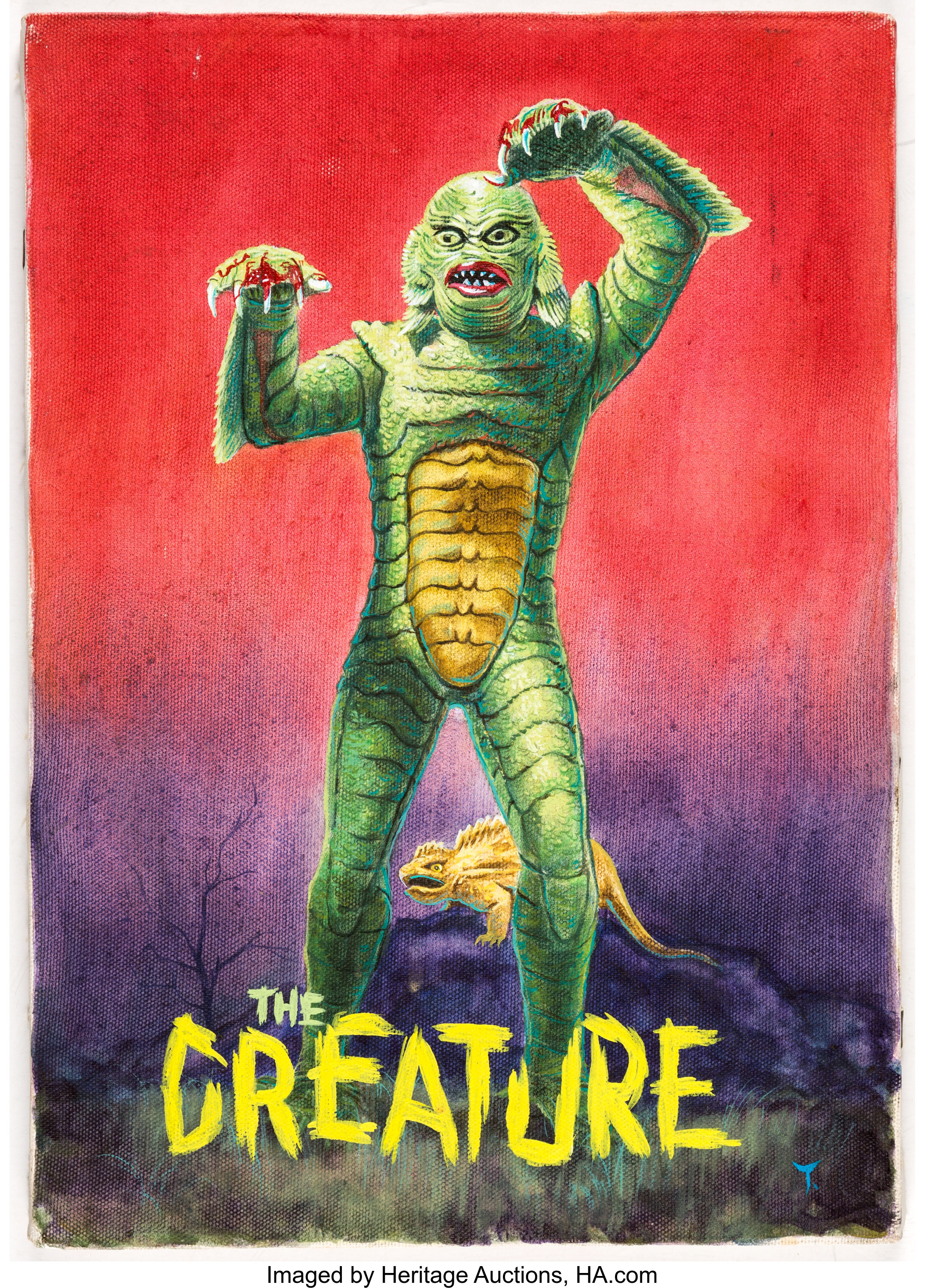 The Creature From The Black Lagoon Painting Undated Original Lot 157 Heritage Auctions