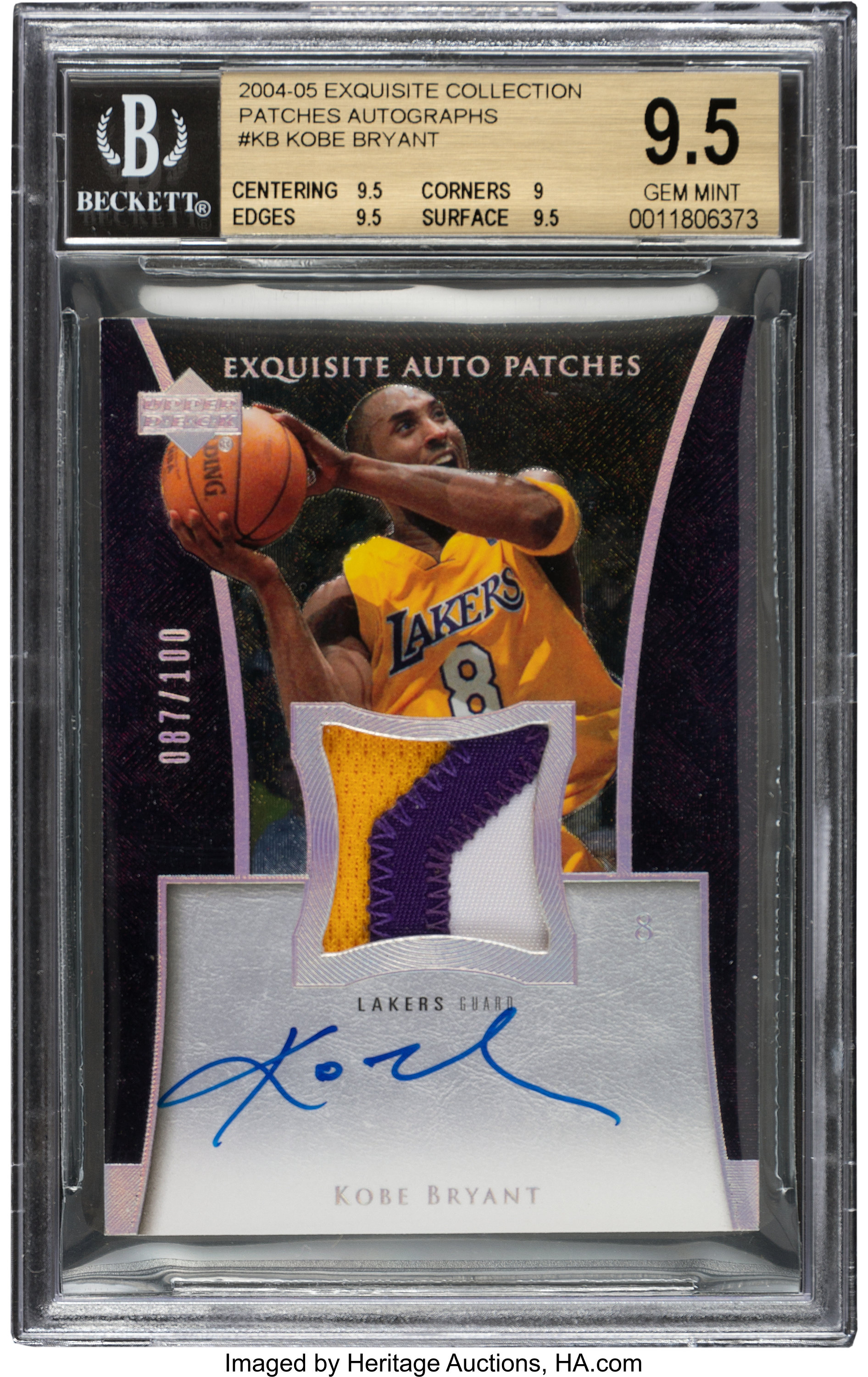 2004-05 Upper Deck Exquisite Collection Kobe Bryant Patches | Lot ...