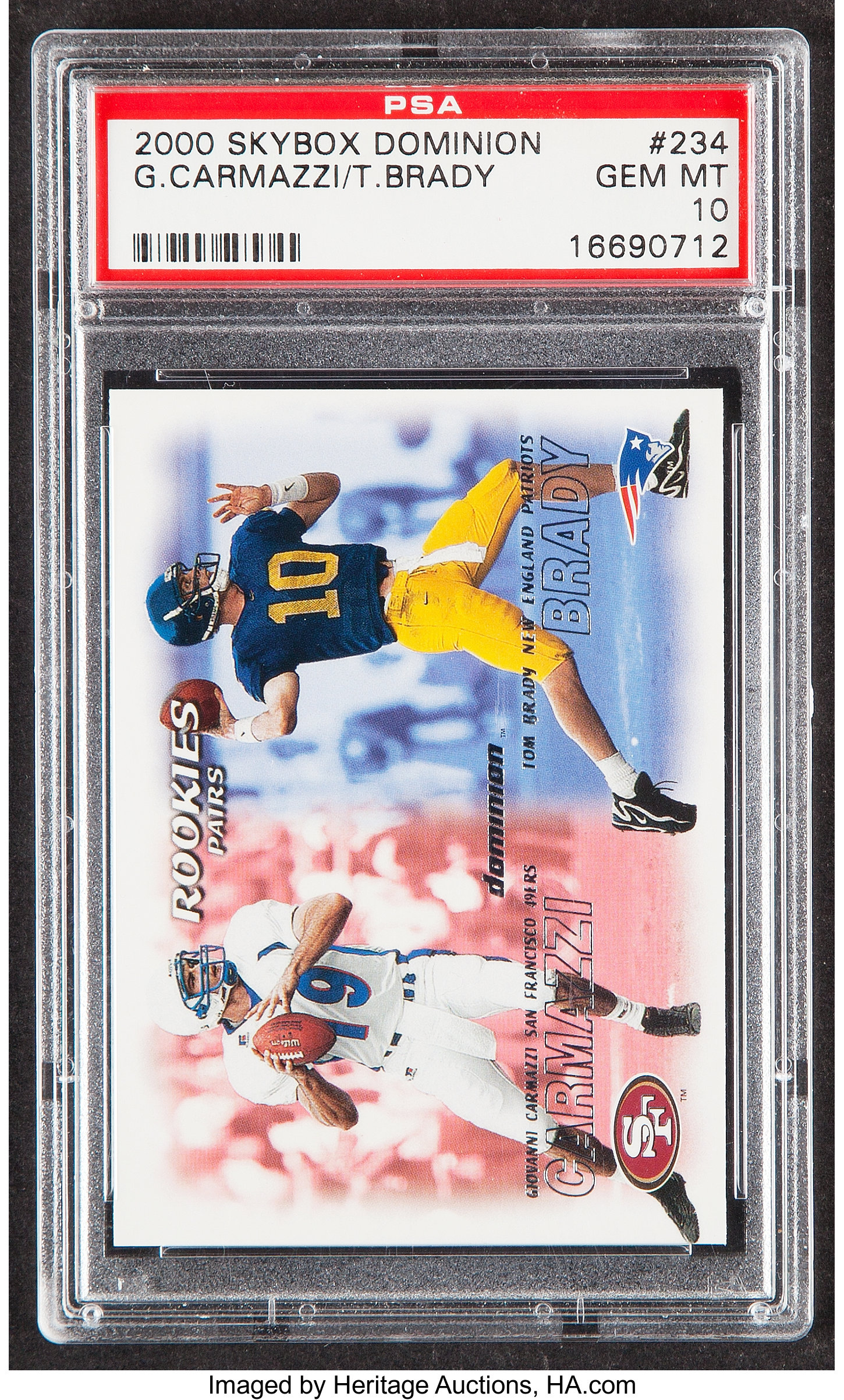 Tom Brady Rookie card 2000 Dominion #234 PSA 10