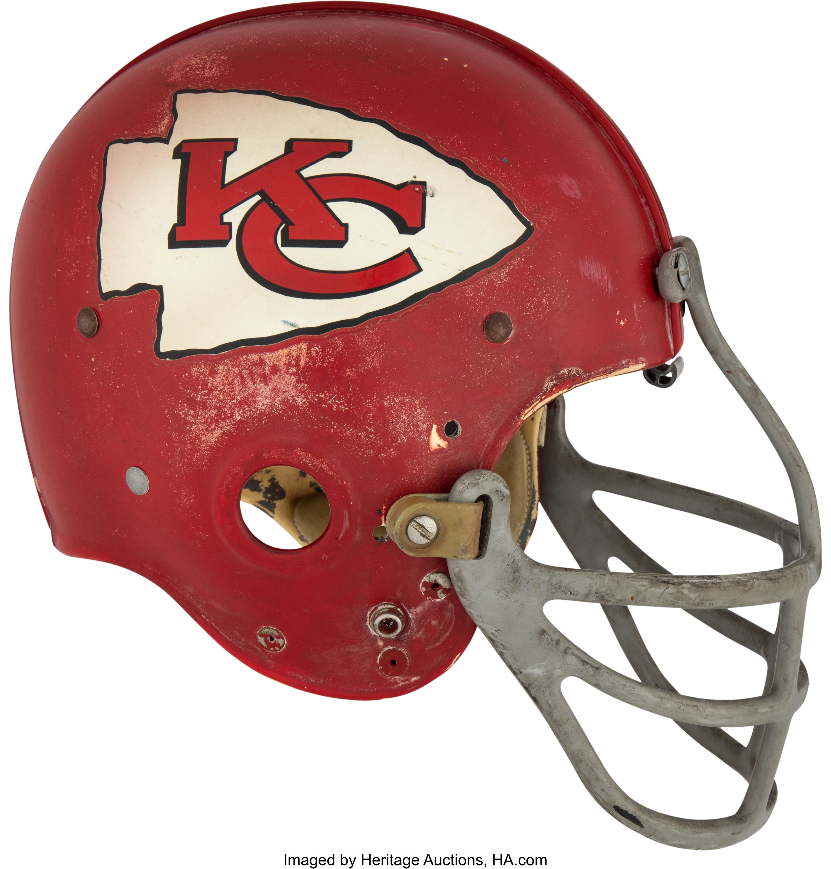 Early 1970's Kansas City Chiefs Game Worn Helmet. Football, Lot #82725