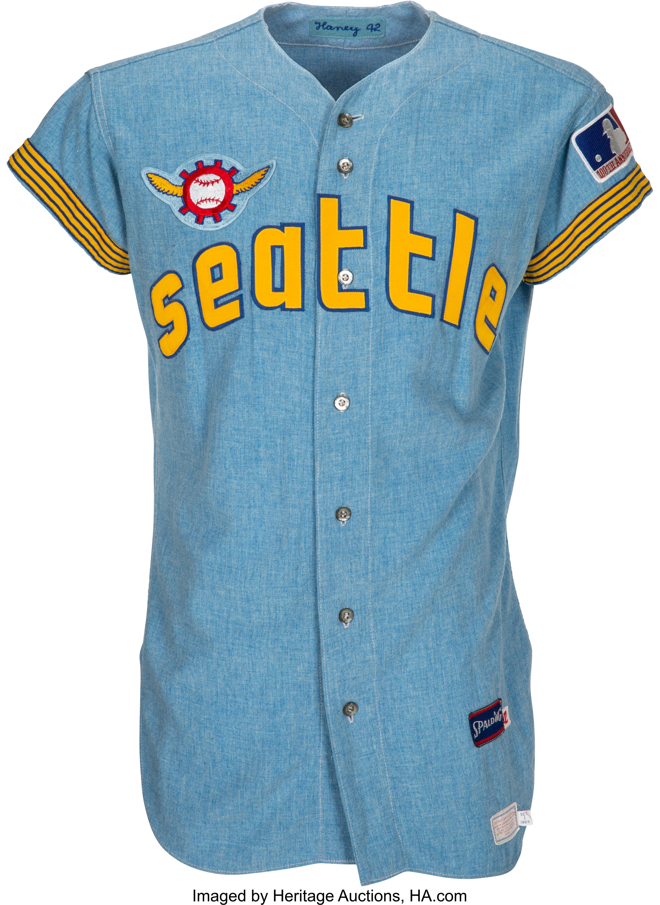 1969 Seattle Pilots Game Worn Jersey. While the Seattle Mariners, Lot  #19914