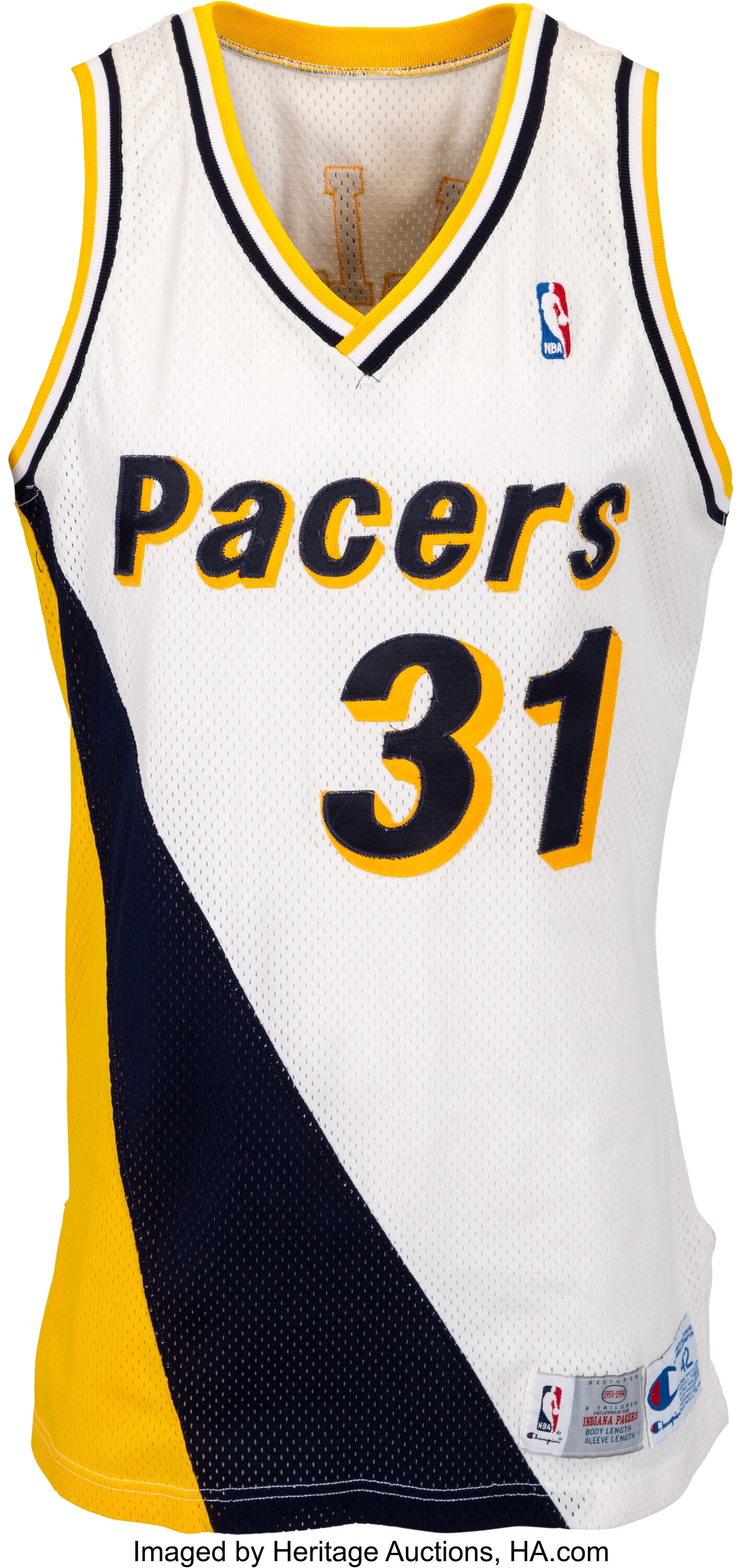 2001-02 Reggie Miller Game-Worn Jersey Pacers - NBA Team Sourced-COA 100%  Authentic Team