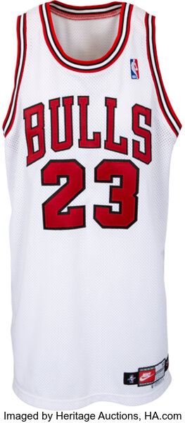 Michael Jordan Autographed Red Chicago Bulls Jersey - The Autograph Source