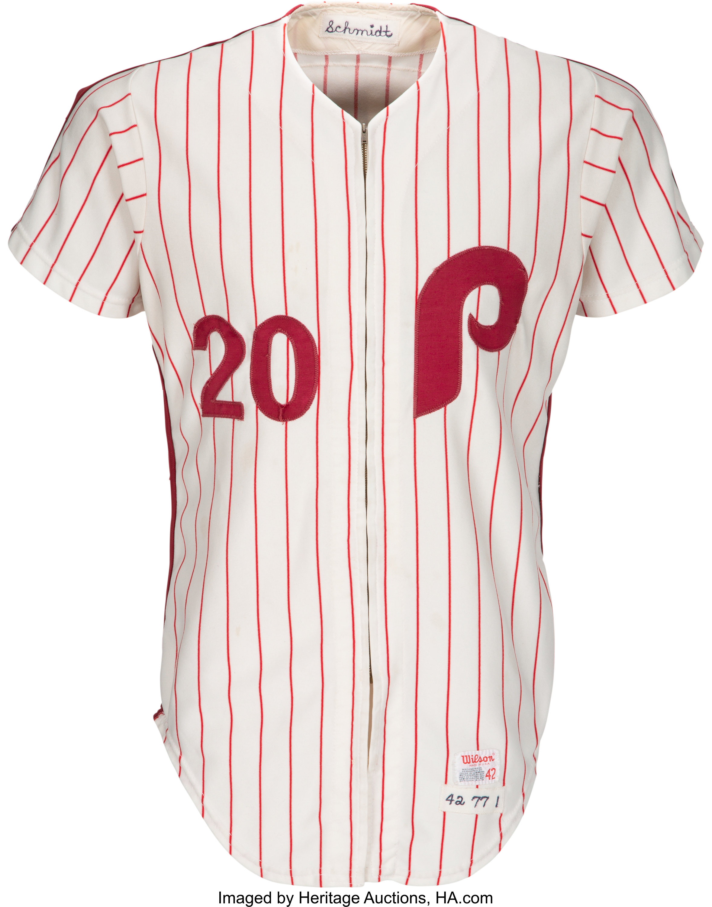 Mike Schmidt Signed Phillies Authentic Rawlings Game Issued 1989 Jersey  (JSA COA)