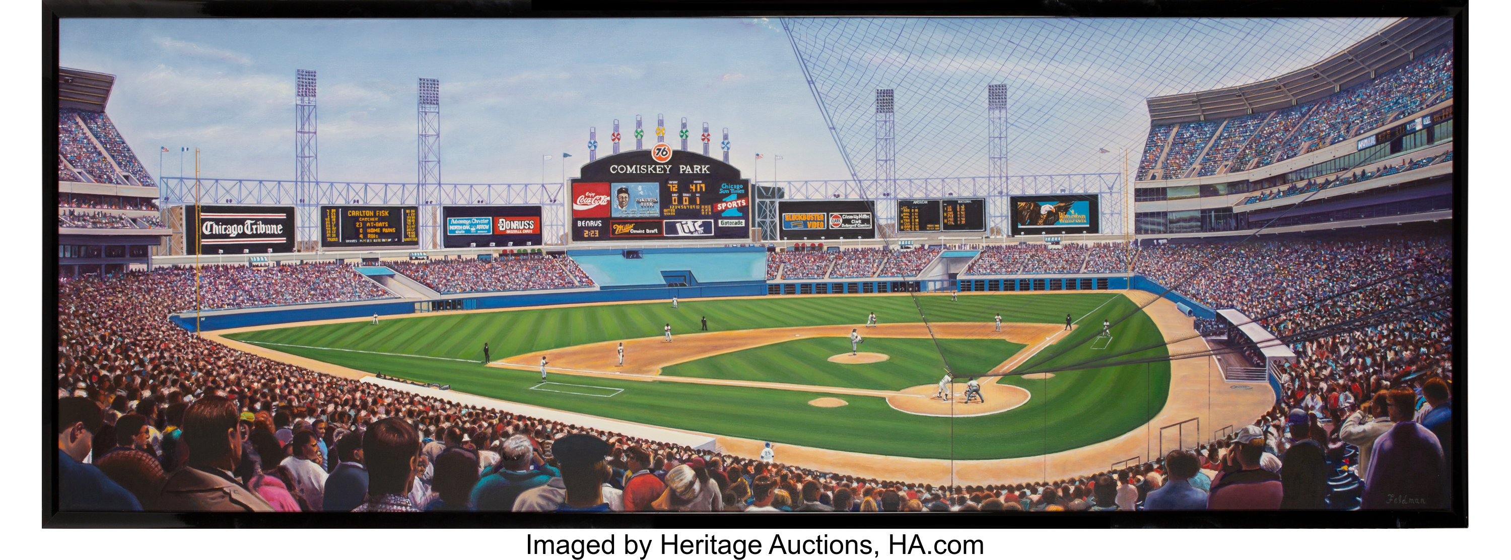 1991 New Comiskey Park Enormous Original Painting by William, Lot #50686