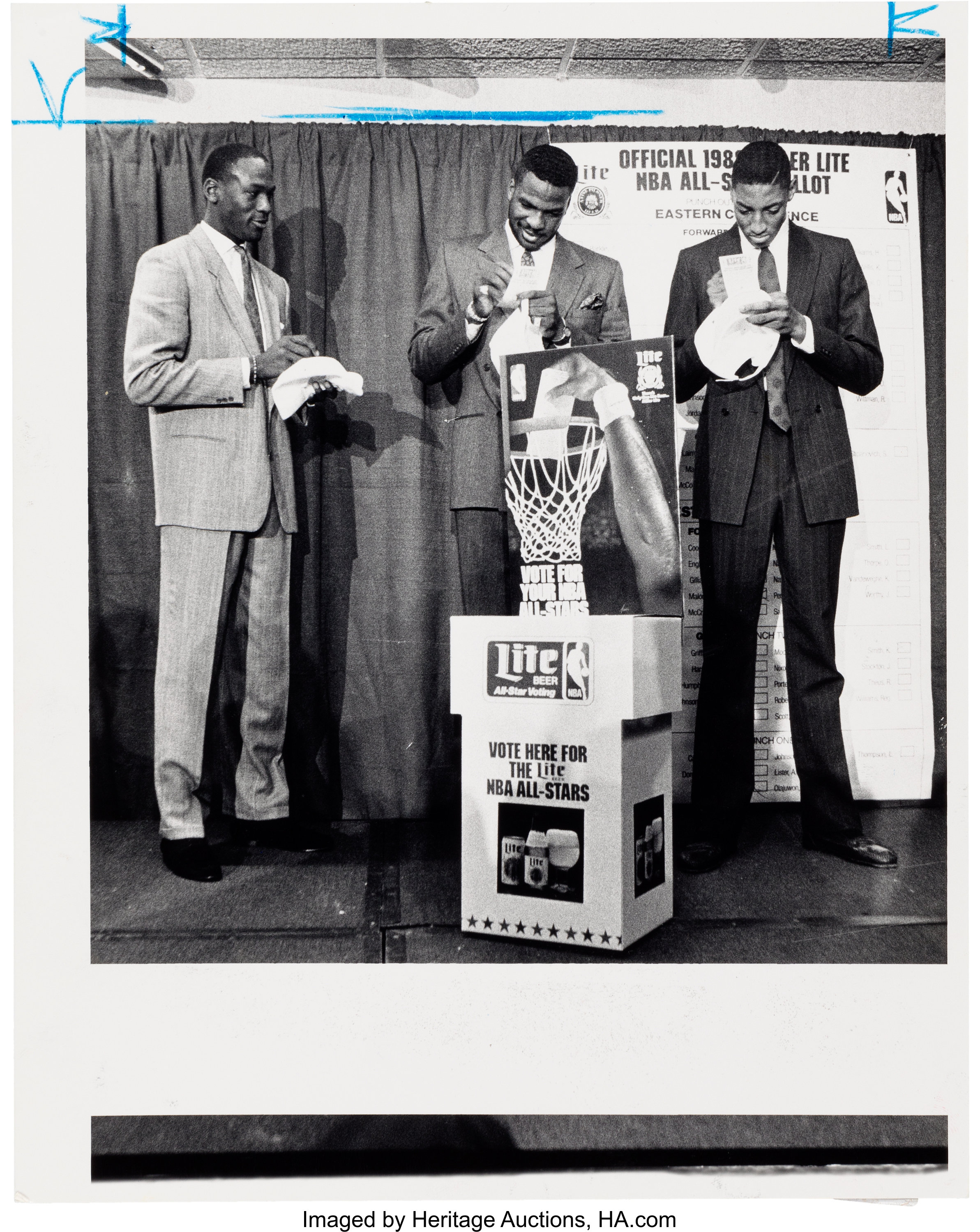 1987 Michael Jordan, Scottie Pippen, Charles Oakley Casting Ballots | Lot  #80324 | Heritage Auctions