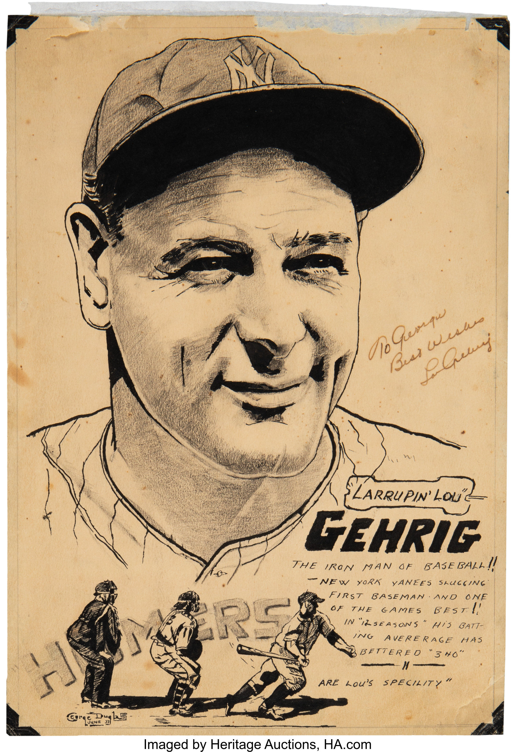 Lou Gehrig Coloring Page