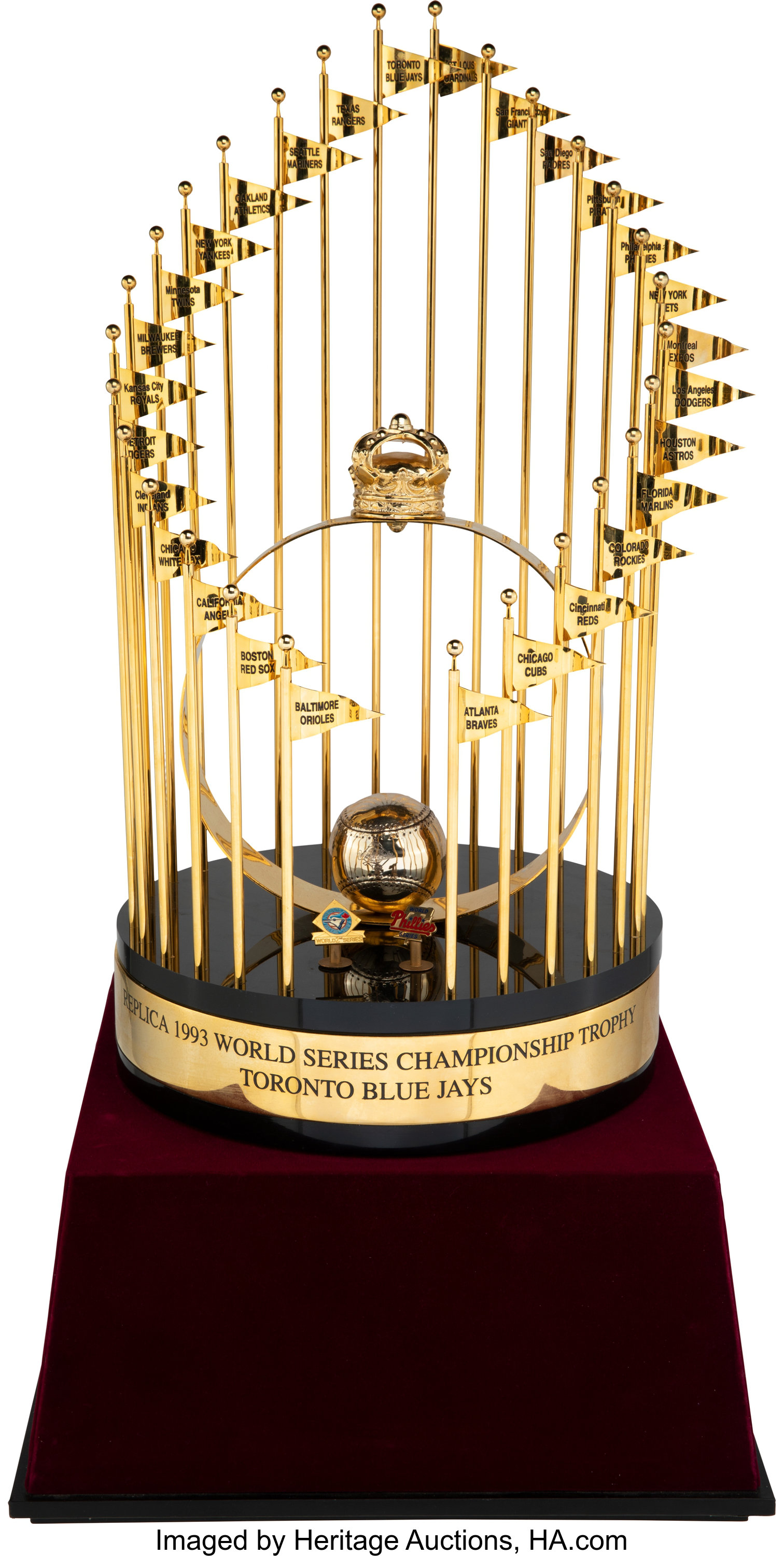 1993 Toronto Blue Jays World Series Standard Format Trophy from The, Lot  #50166