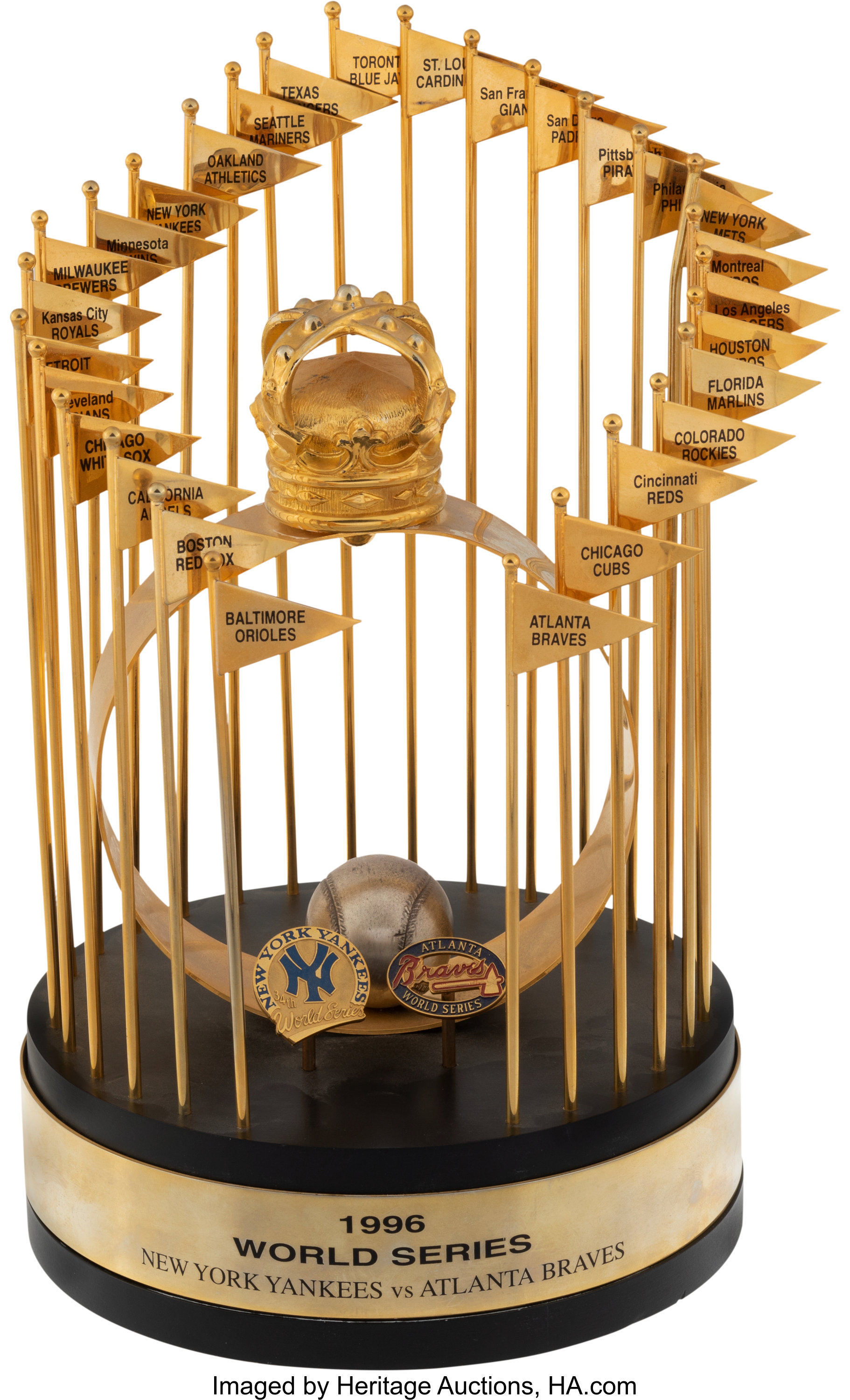 1996 New York Yankees World Series Championship Trophy Presented