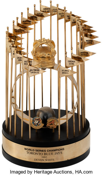 Lot Detail - 1992 Toronto Blue Jays World Series Trophy Personally Owned By  Devon White (White LOA)