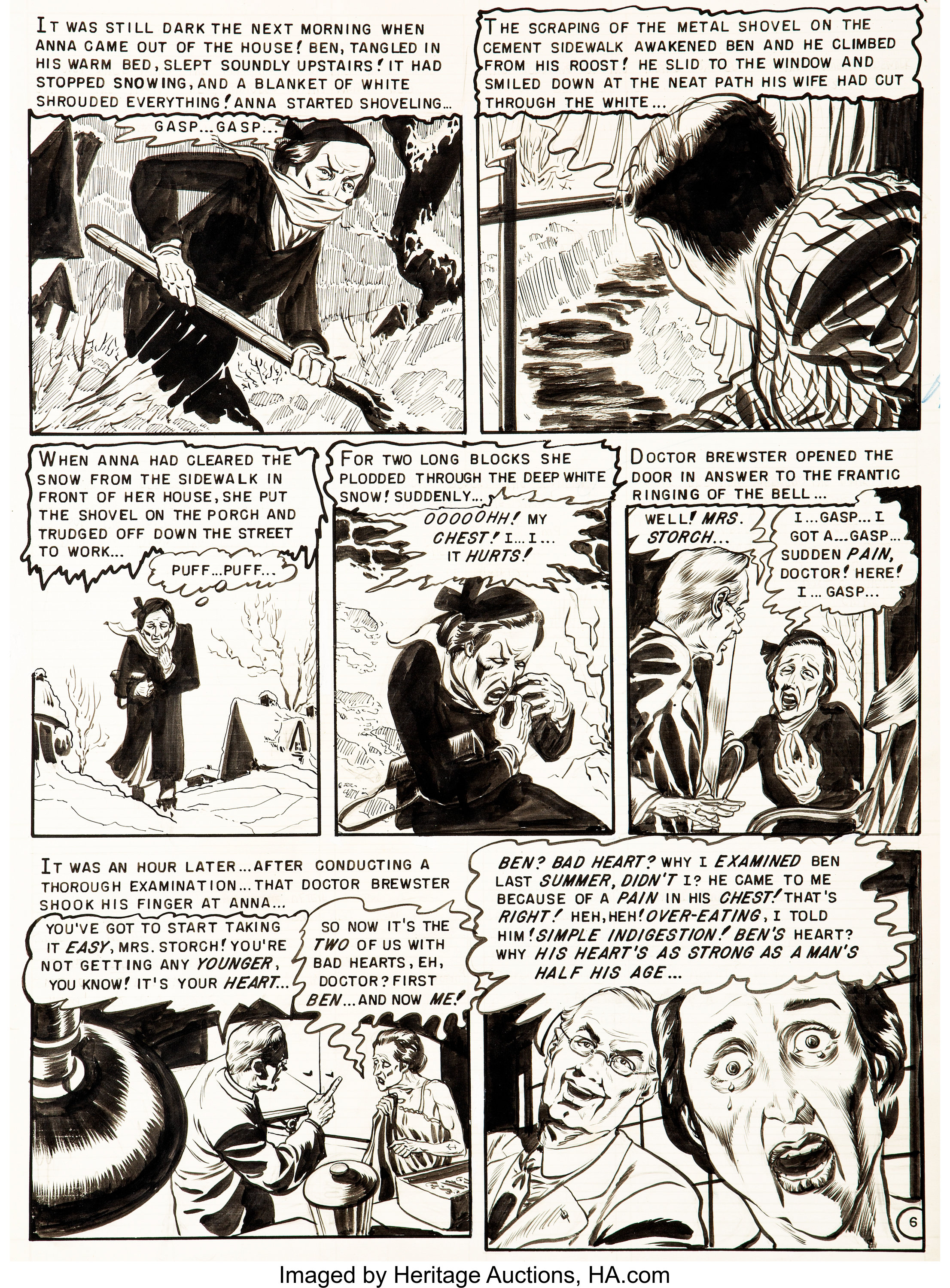 Graham Ingels Crime Suspenstories 15 Story Page 6 Original Art Lot Heritage Auctions