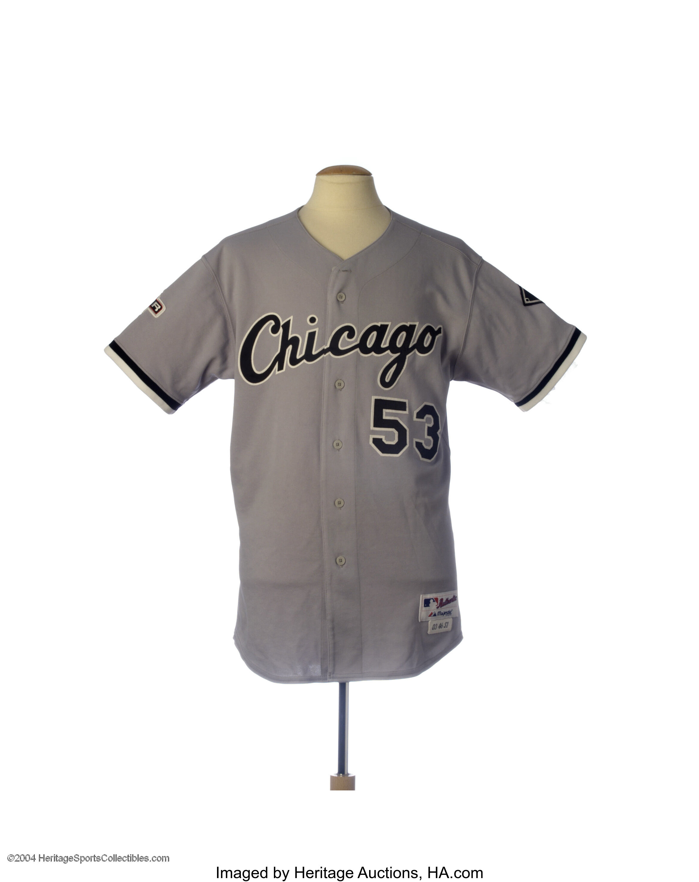 2003 Art Kusnyer Chicago White Sox Game Worn Jersey. Baseball, Lot  #12086