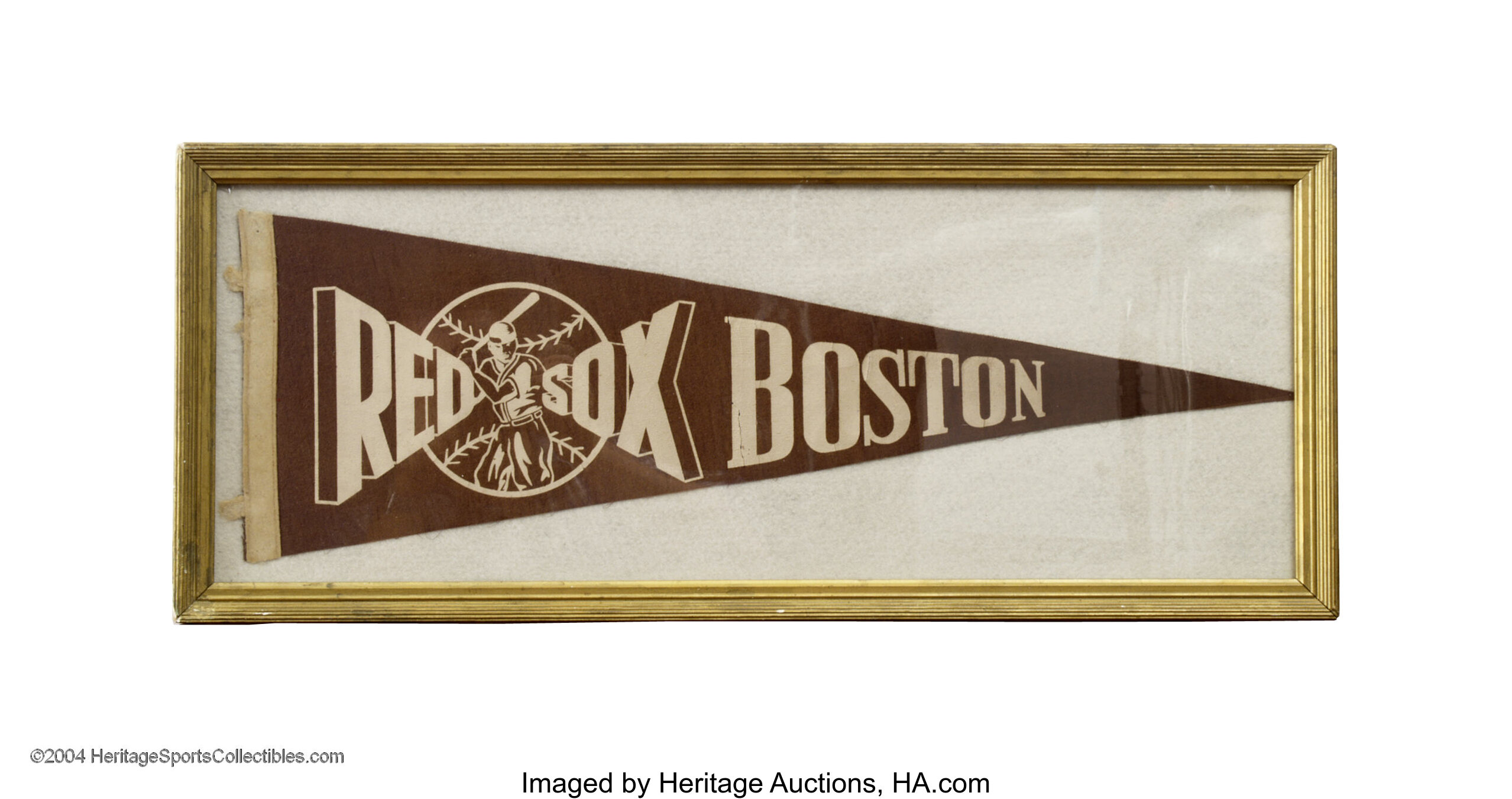 Framed Vintage Boston Red Sox Baseball Pennant