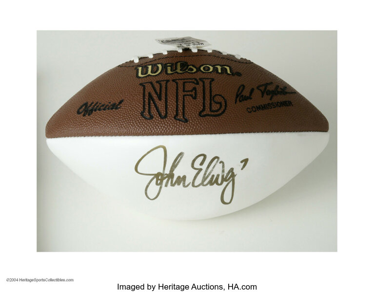 elway signed football