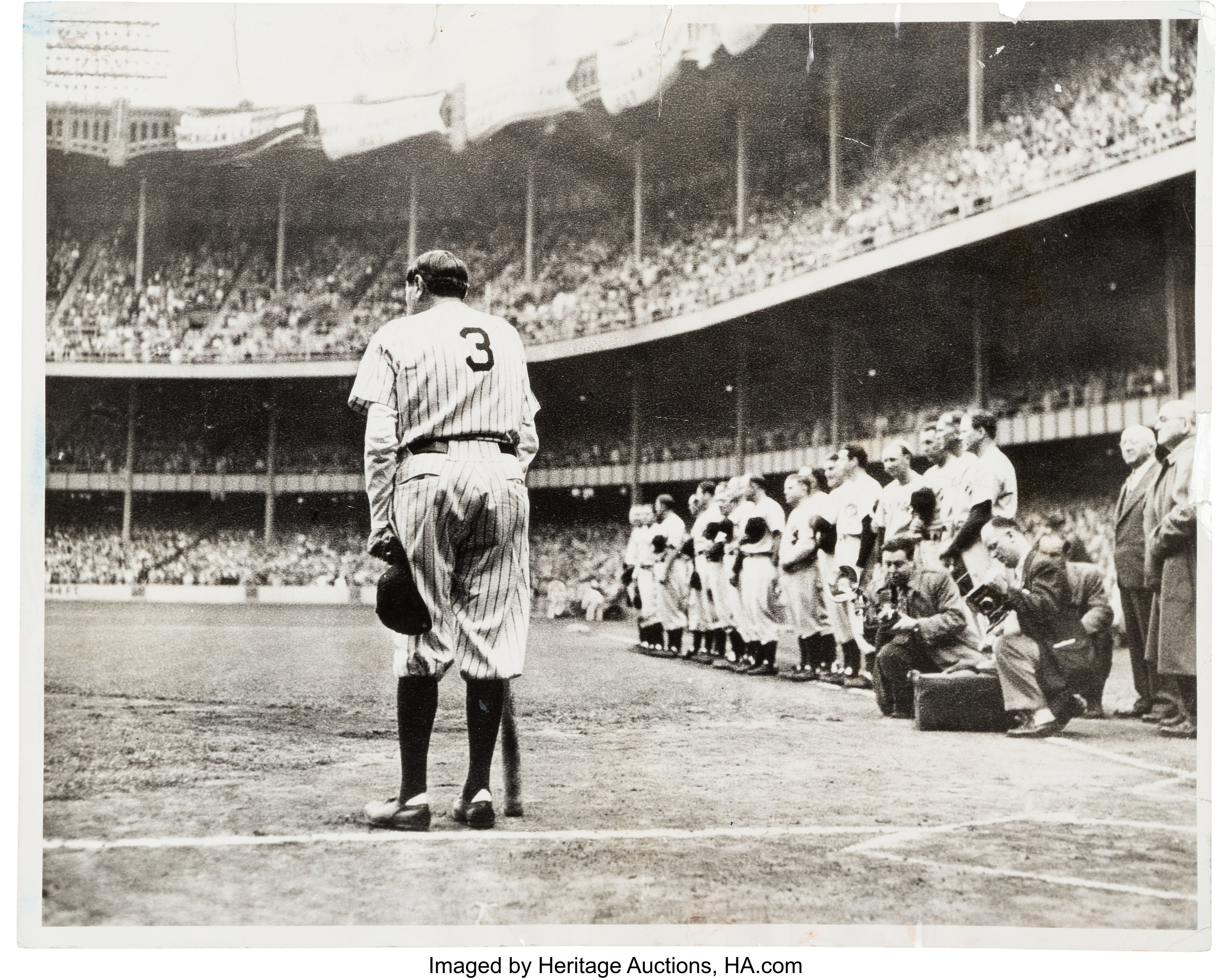 Babe Ruth's Final Public Appearance, 13 June 1948 - HistoryColored