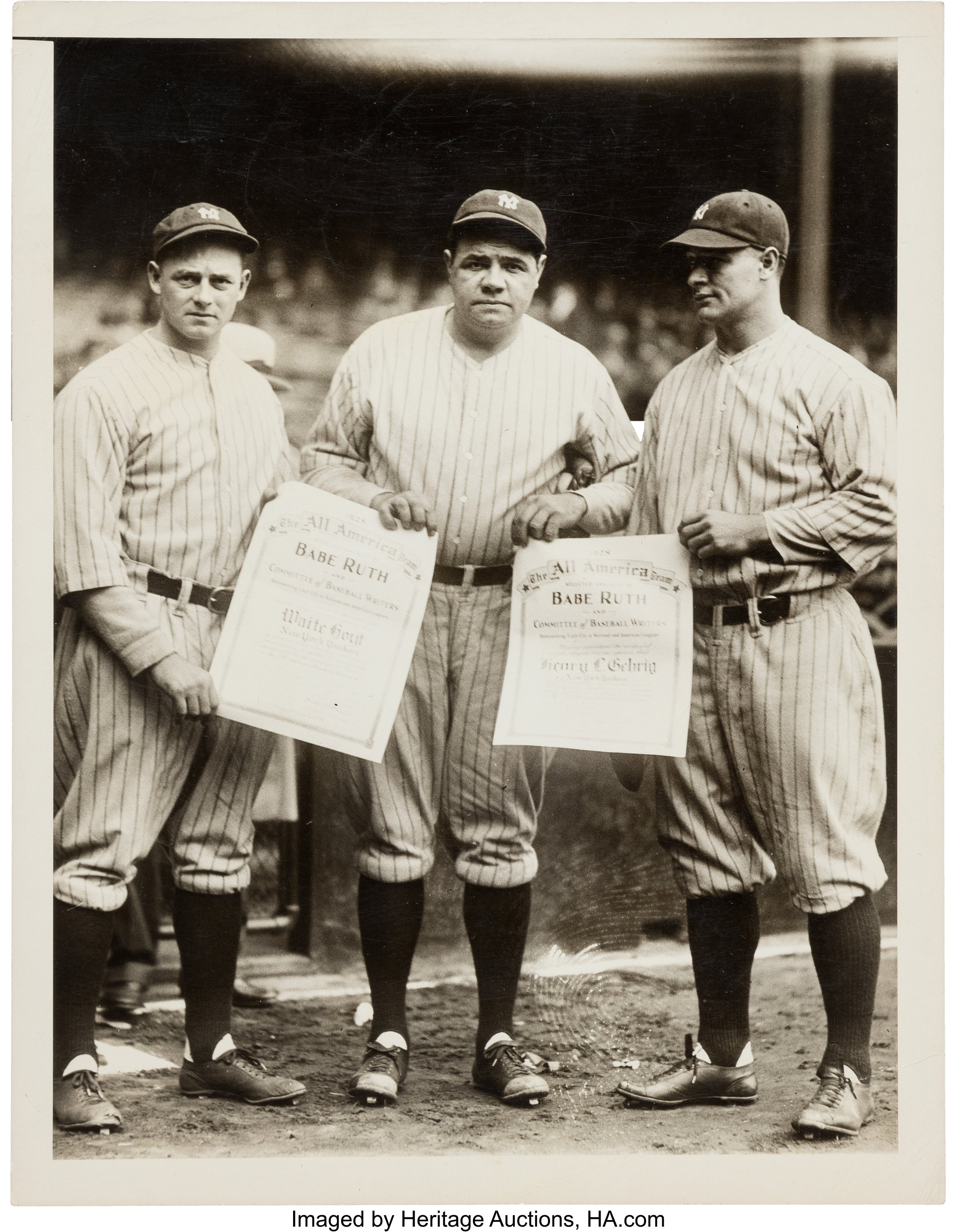 Rare baseball signed by Ruth, Gehrig and Mathewson up for bid in