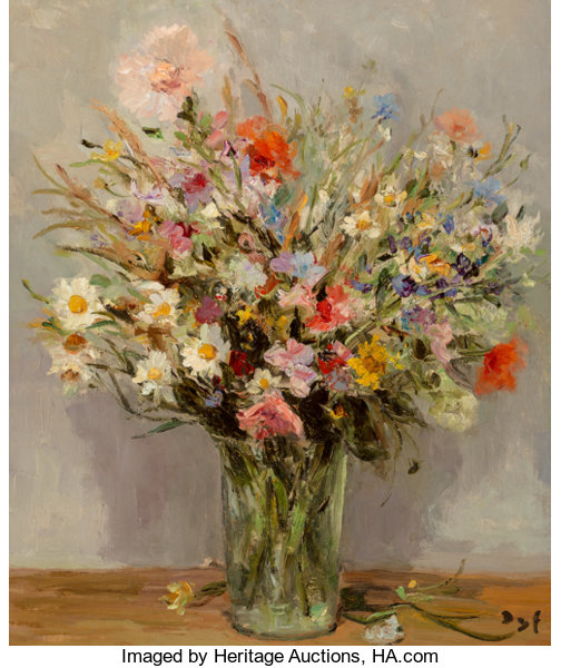 Marcel Dyf (French, 1899-1985). Fleurs du jardin, 1972. Oil on