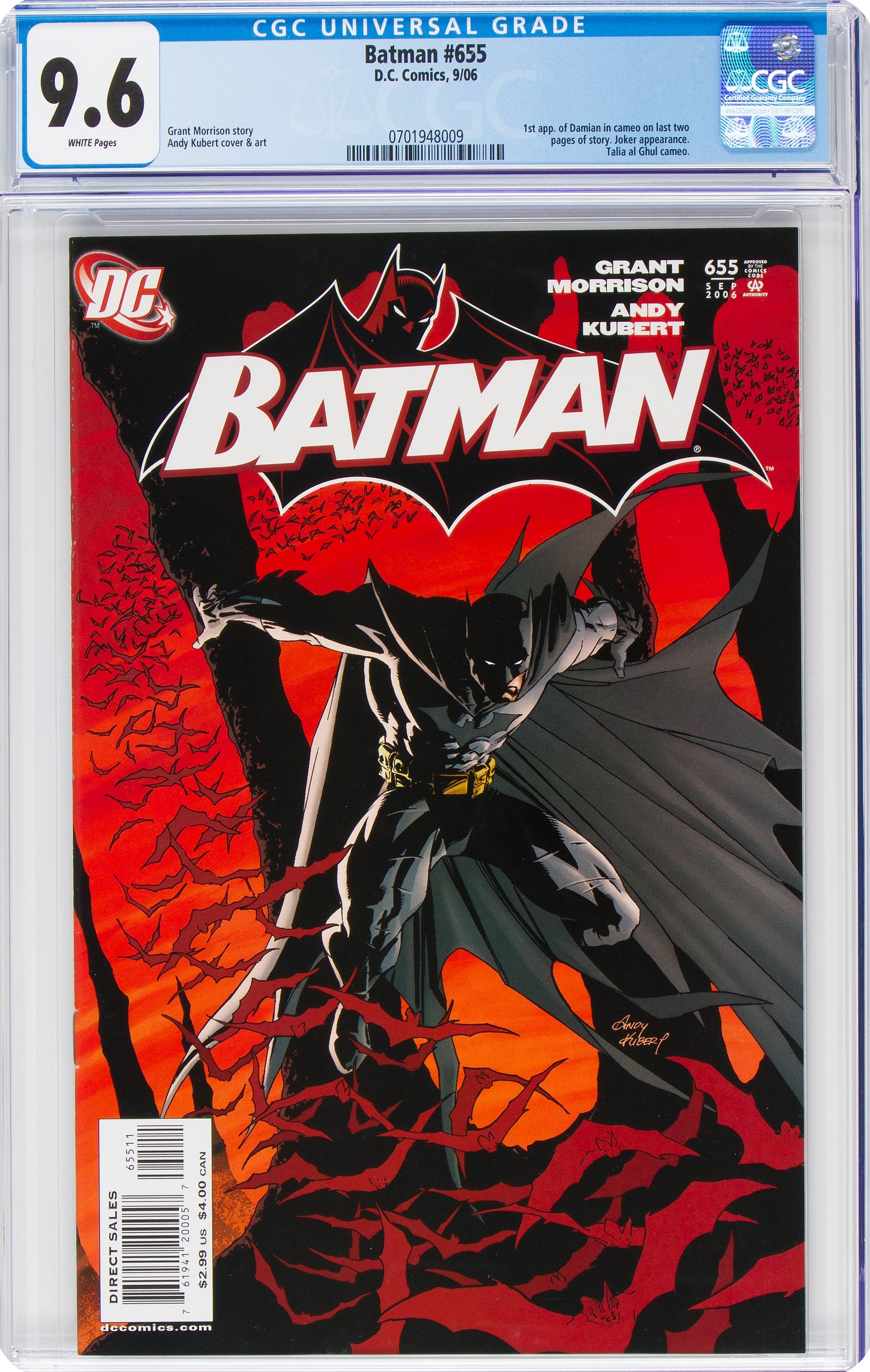 Batman #655 (DC, 2006) CGC NM+  White pages.... Modern Age | Lot #11111  | Heritage Auctions