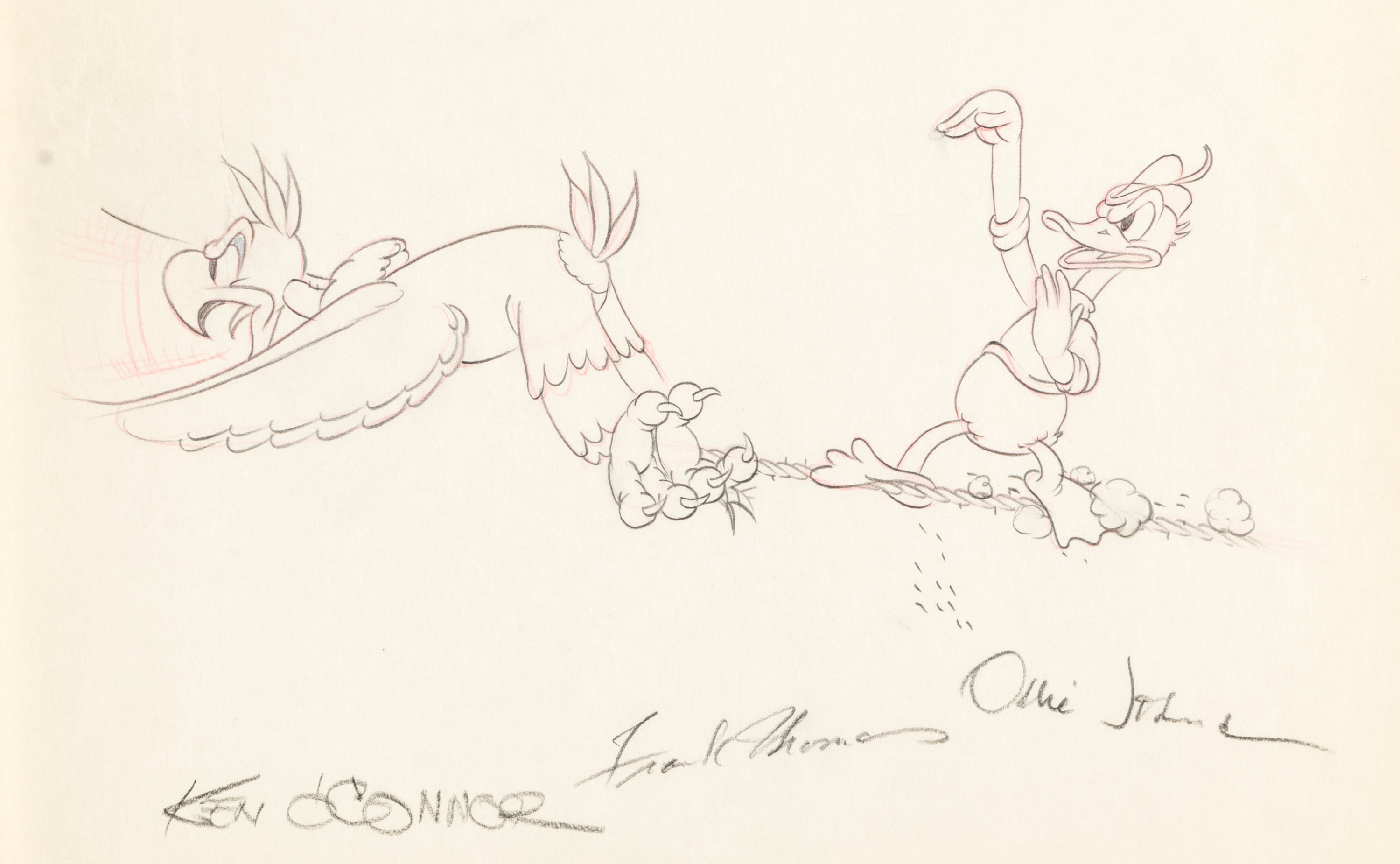 Alpine Climbers Donald Duck Animation Drawing (Walt Disney, | Lot ...