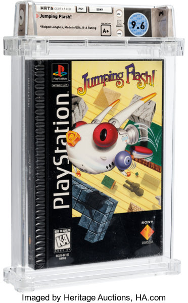 Jumping Flash! [Ridged Longbox] Wata 9.6 A+ Sealed PS1 Sony 1995