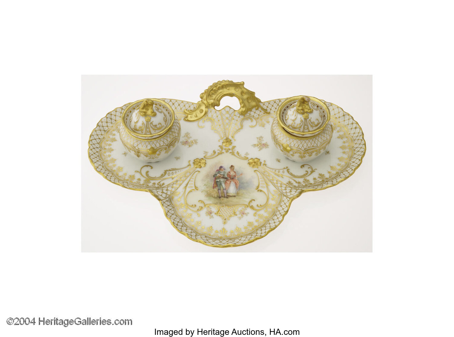 Old Paris: A GERMAN PORCELAIN INKWELL (Dresden) . Dresden, c.1880 ...