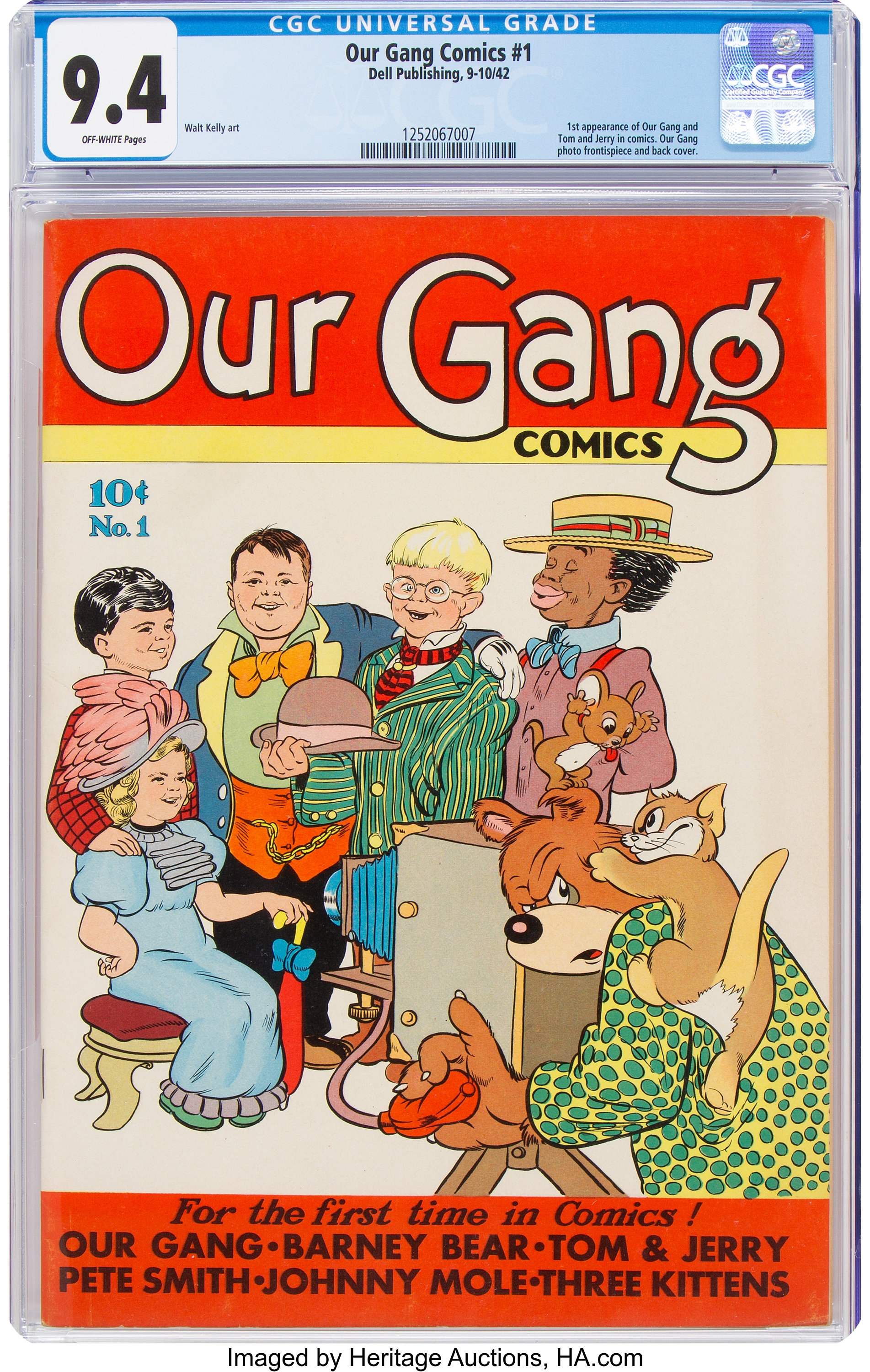 Our Gang Comics 1 Dell 1942 Cgc Nm 9 4 Off White Pages Lot 967 Heritage Auctions