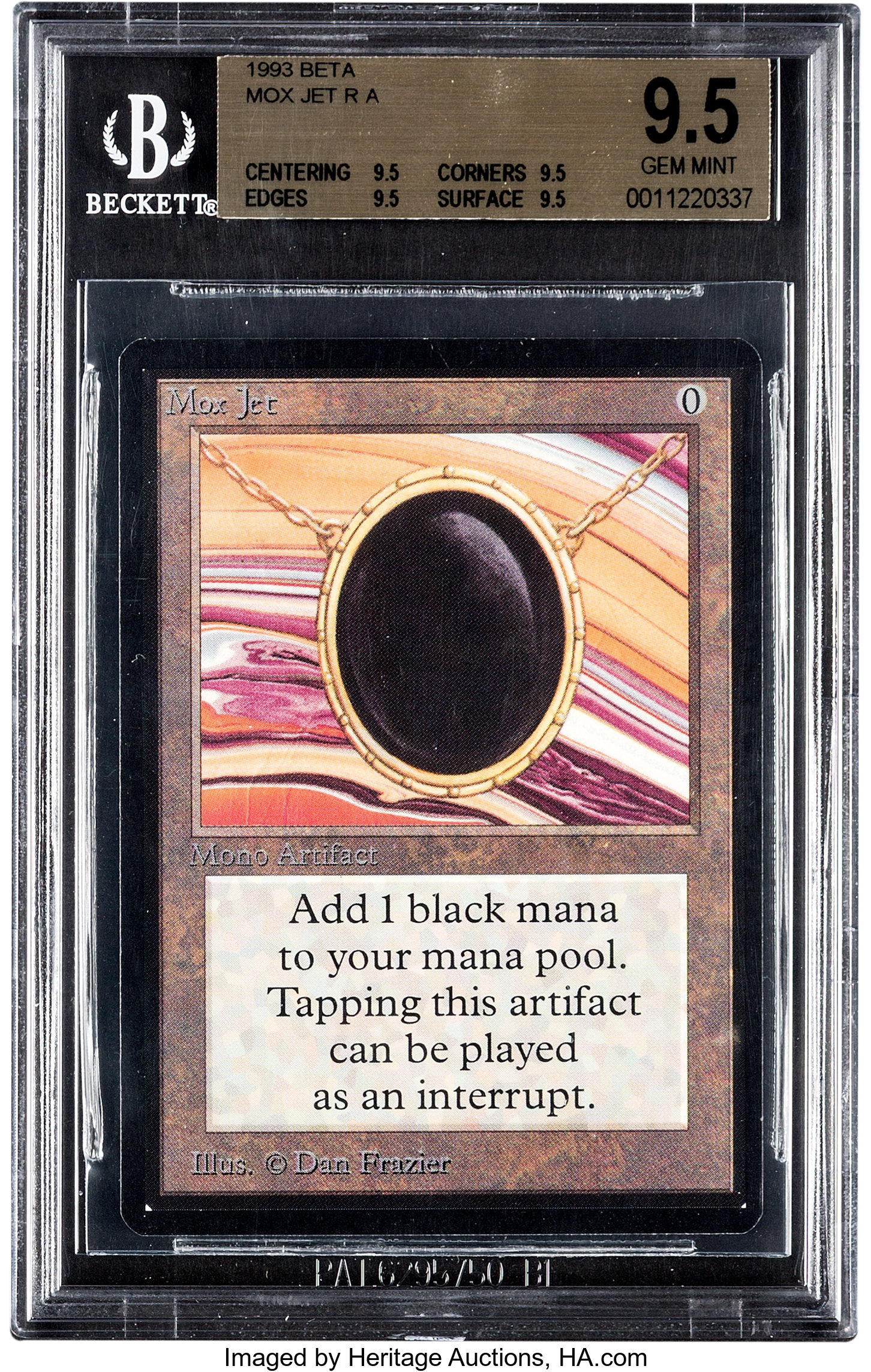 Magic The Gathering Beta Edition Mox Jet Bgs 9 5 Wizards Of The Lot Heritage Auctions