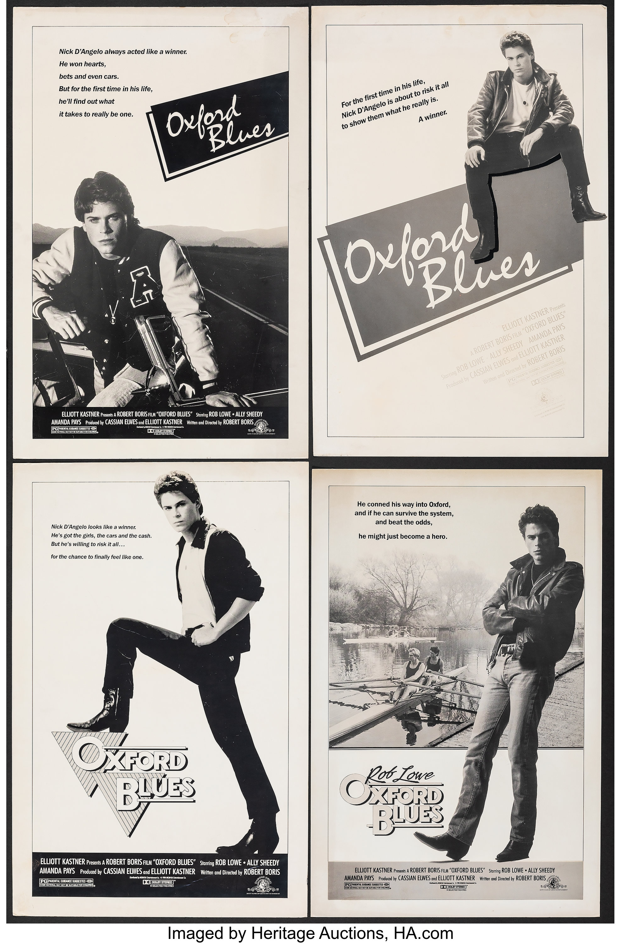 Oxford Blues Mgm Ua 1984 Fine Very Fine Poster Concept Mockups Lot Heritage Auctions