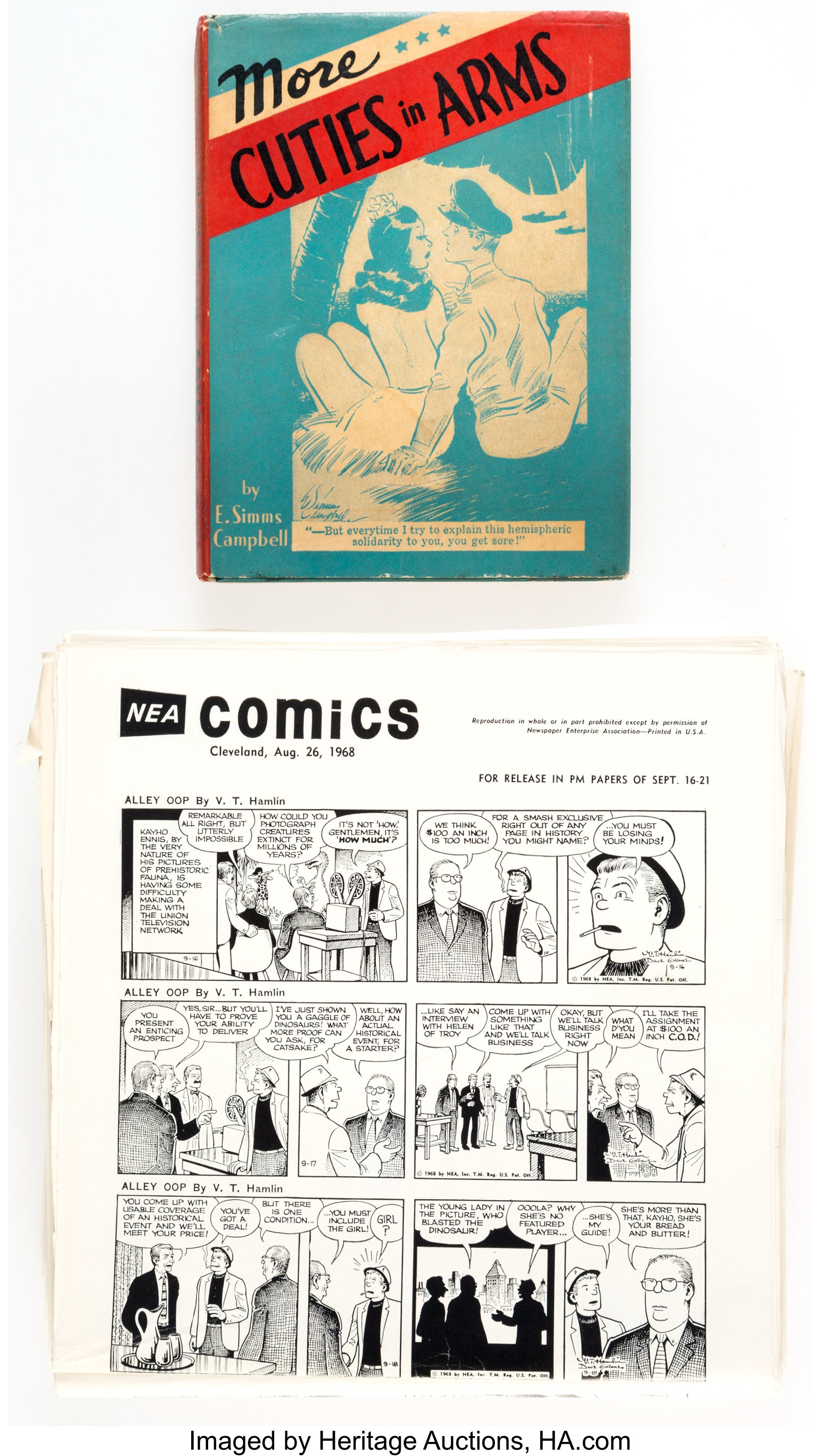 Comic-Related Books and Comic Strip Syndicate Proof Sheets Group of ...