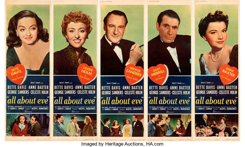 All About Eve th Century Fox 1950 Very Fine On Linen Door Lot Heritage Auctions