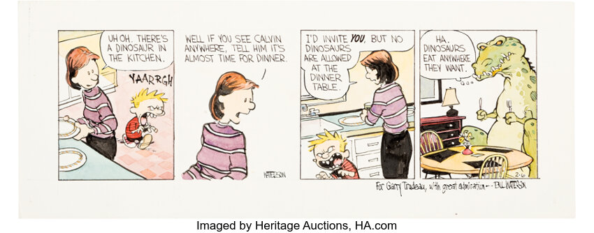 Calvin And Hobbes Comic Strip Porn - Bill Watterson Calvin and Hobbes Daily Comic Strip Original Art | Lot  #91041 | Heritage Auctions