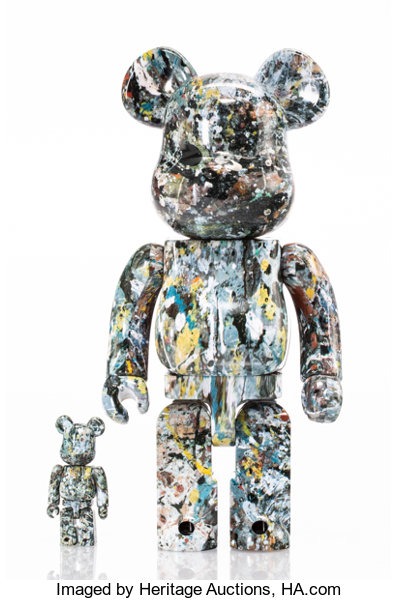 BE@RBRICK X Jackson Pollock Studio. Jackson Pollock 400% and 100