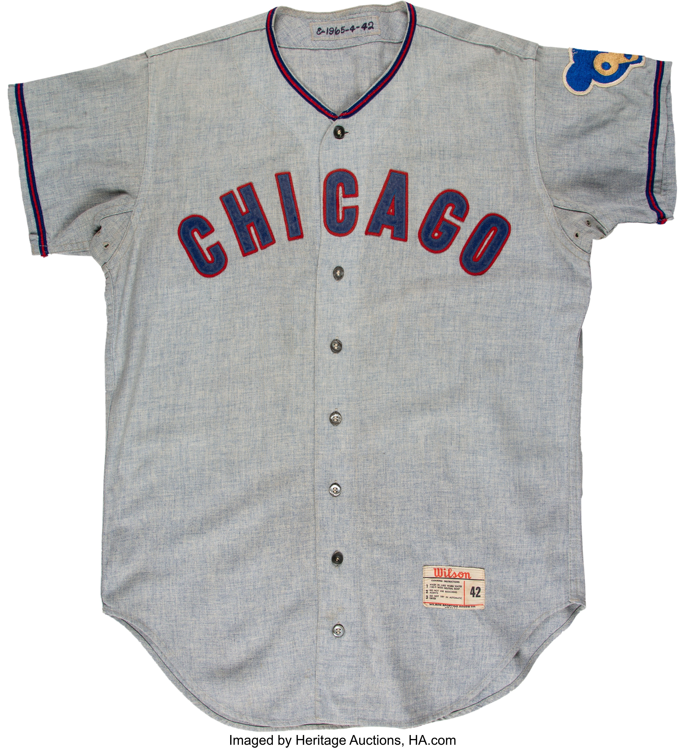 1965 Joe Amalfitano Game Worn Chicago Cubs Jersey. Baseball, Lot #57946