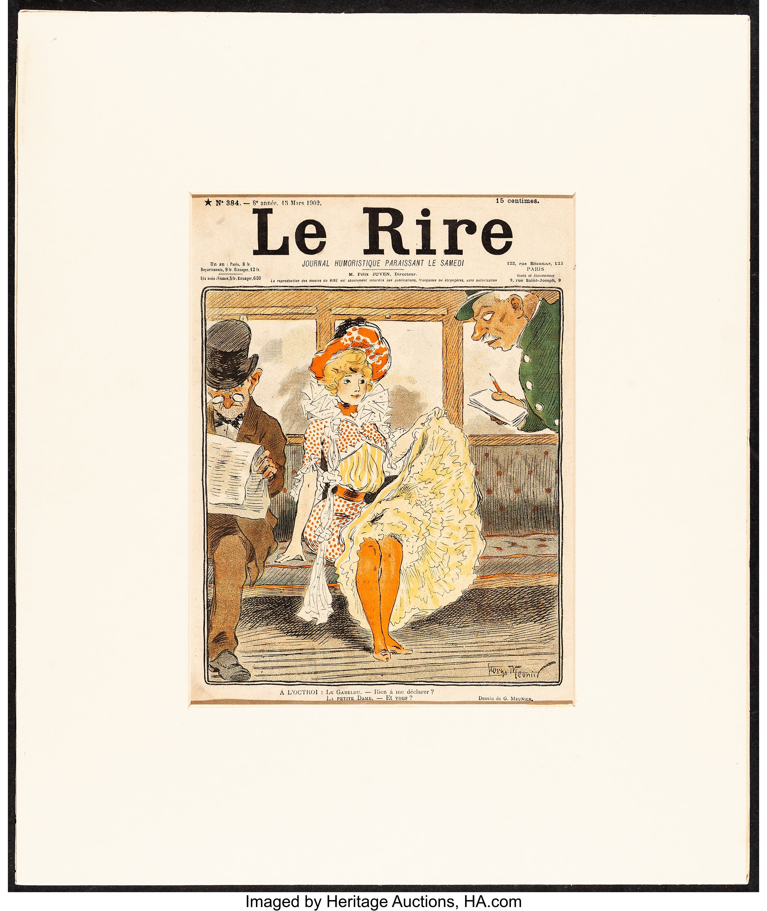 Le Rire Lot C 1902 Very Fine Matted Magazine Covers 2 Lot Heritage Auctions