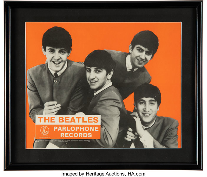 The Beatles Original Parlophone Records Promotional Poster (UK