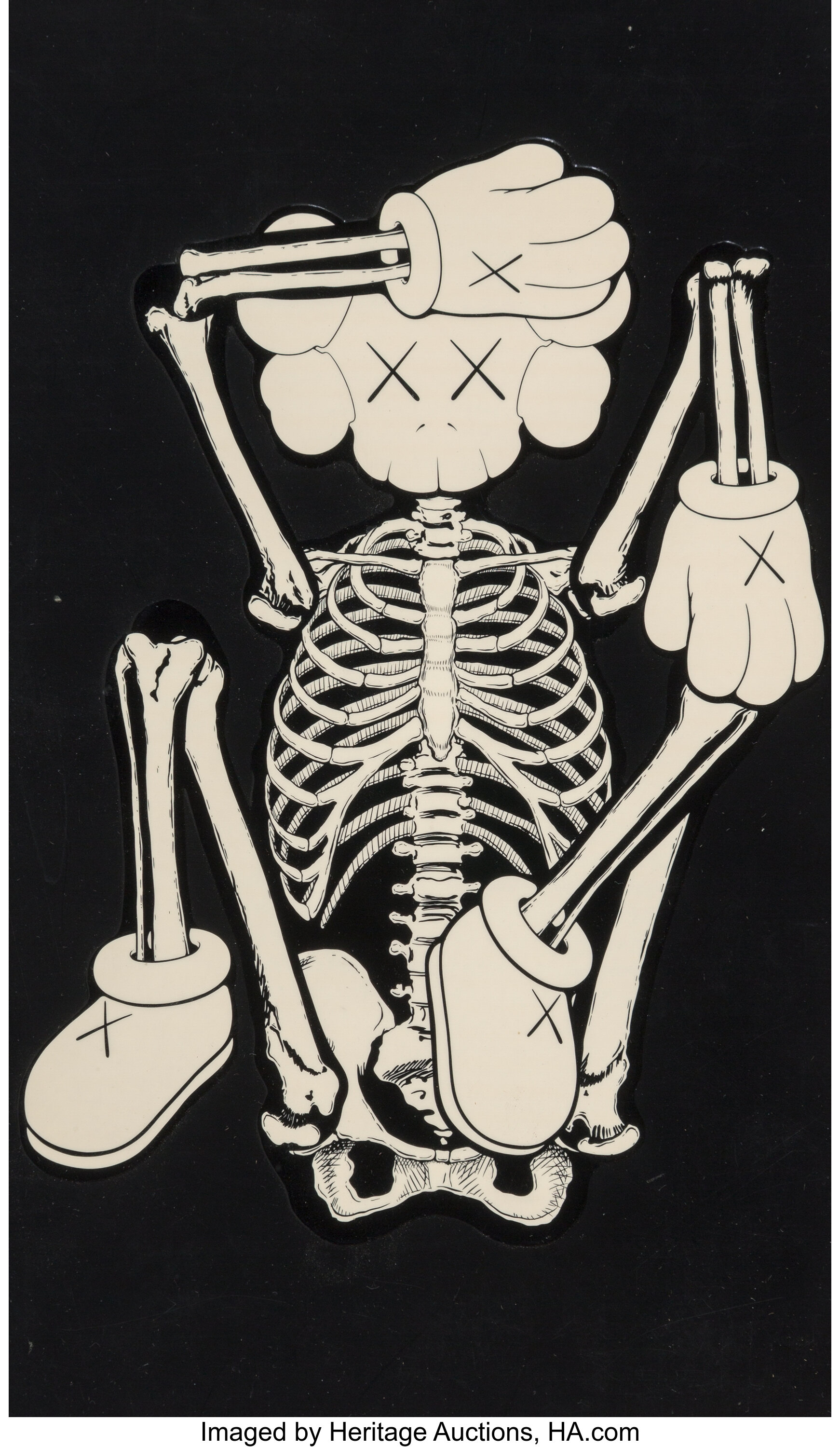 KAWS X Arktip. Skeleton, early 21st century. Offset lithograph on