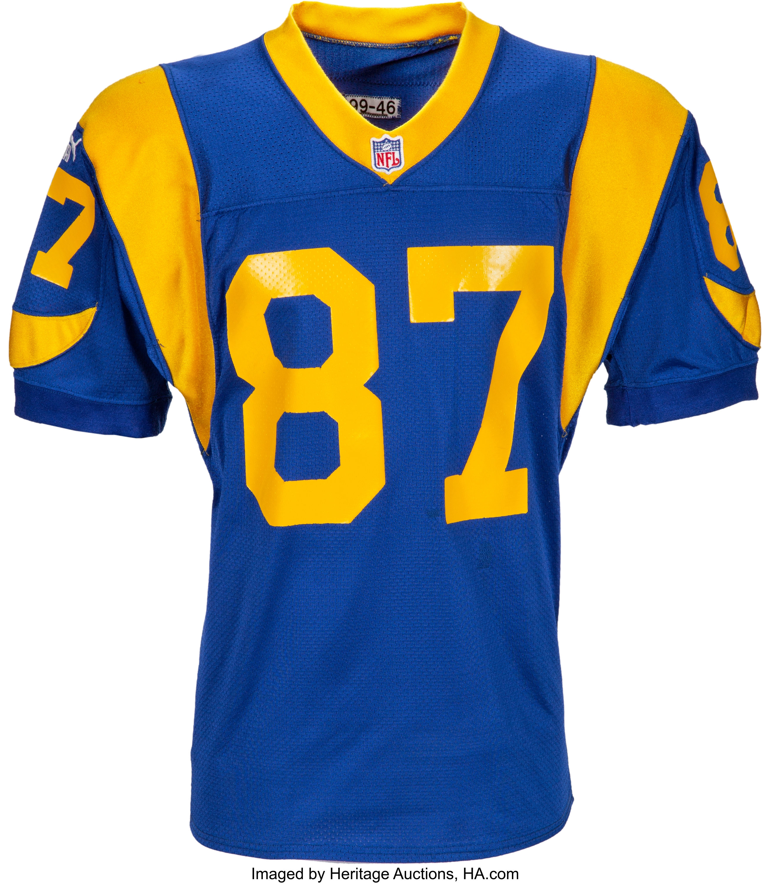 1999 Ricky Proehl Game Worn St. Louis Rams Jersey with Two Repairs., Lot  #57252
