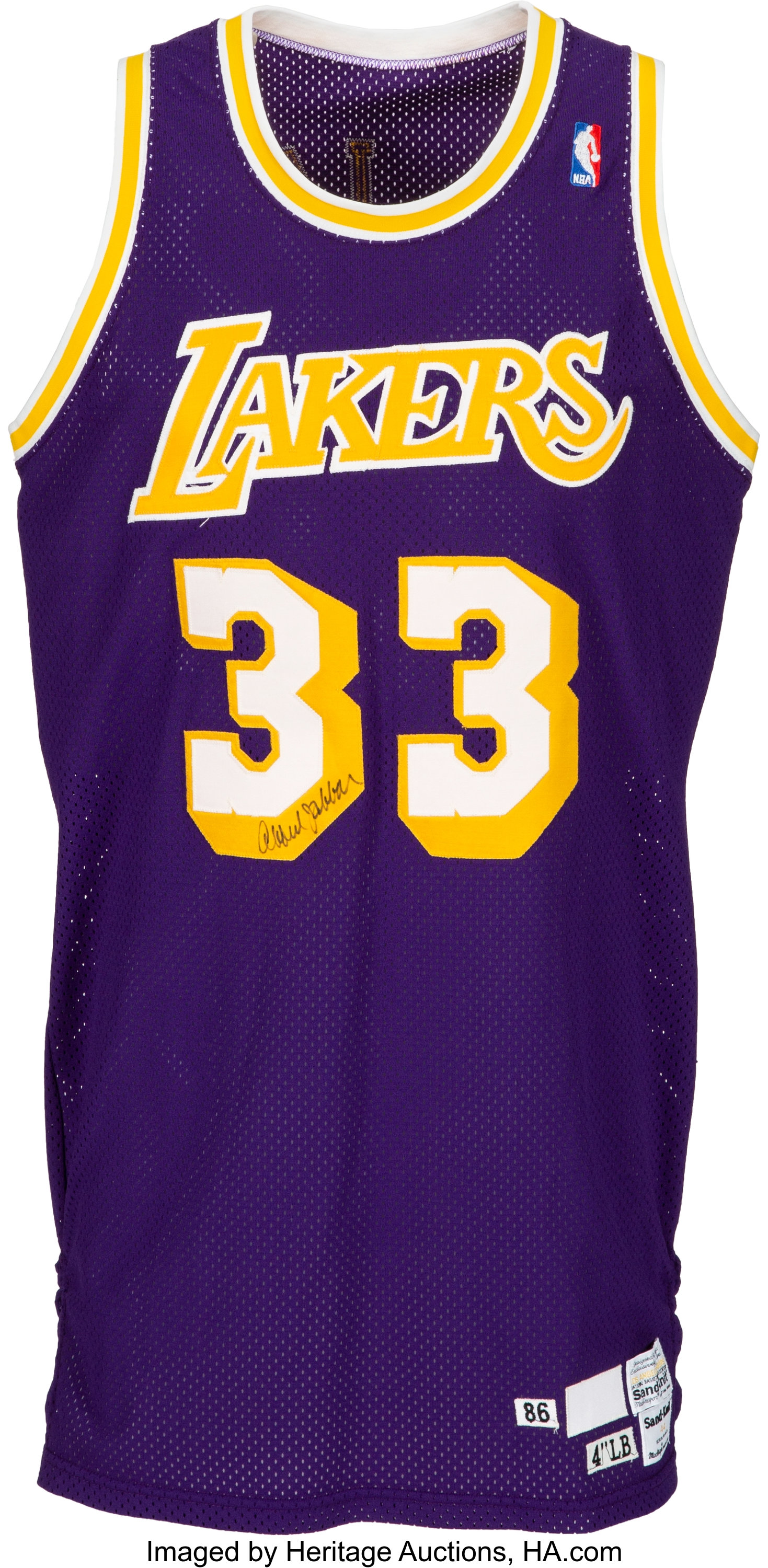 1980's Kareem Abdul-Jabbar Game Worn Jersey. The ultimate Kareem, Lot  #19305