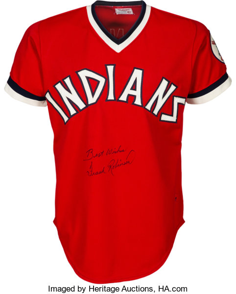 CLEVELAND INDIANS GAME USED SPRING JERSEY