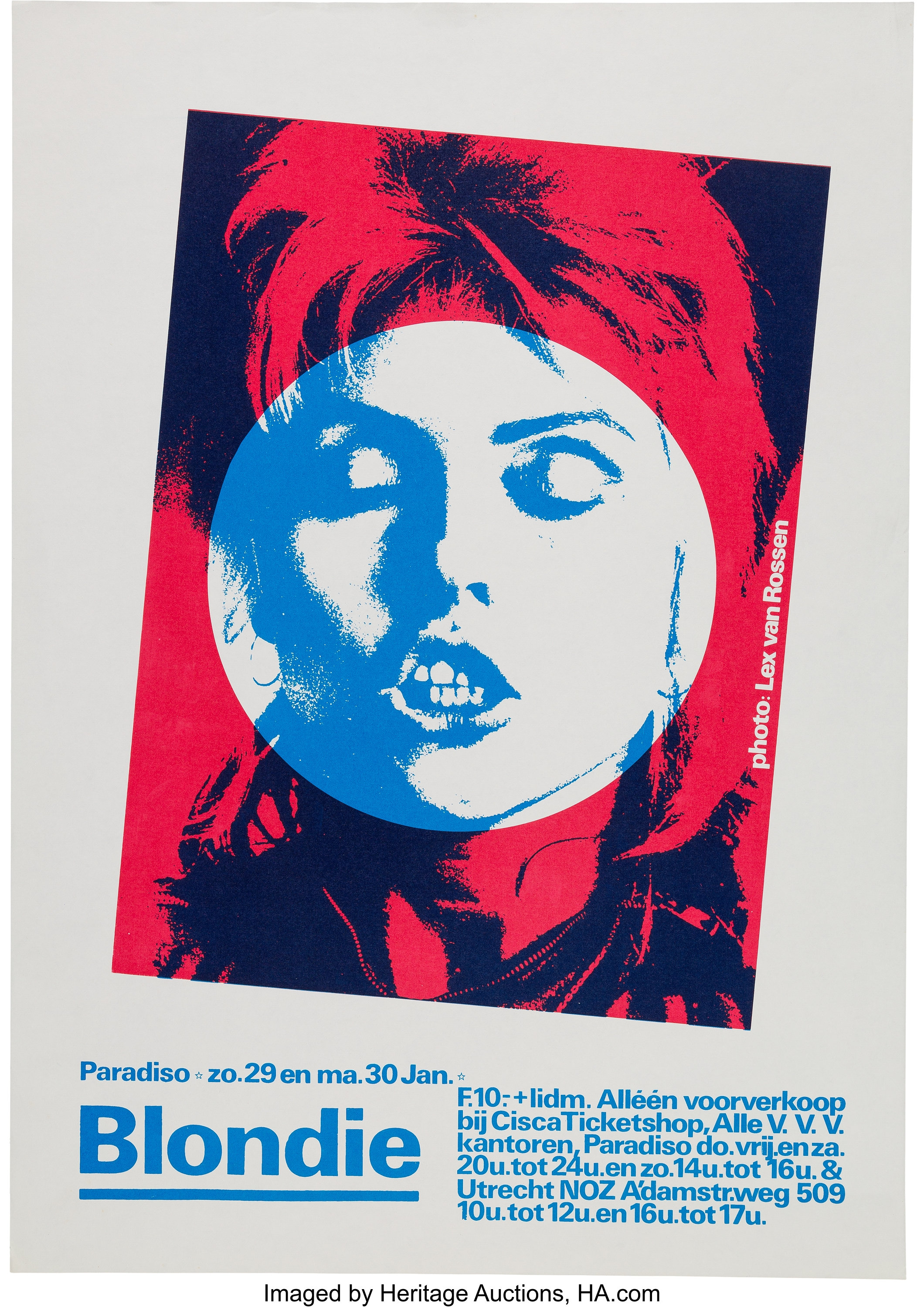 first 1977 UK tour and debut single & album Debbie Harry Blondie art ...