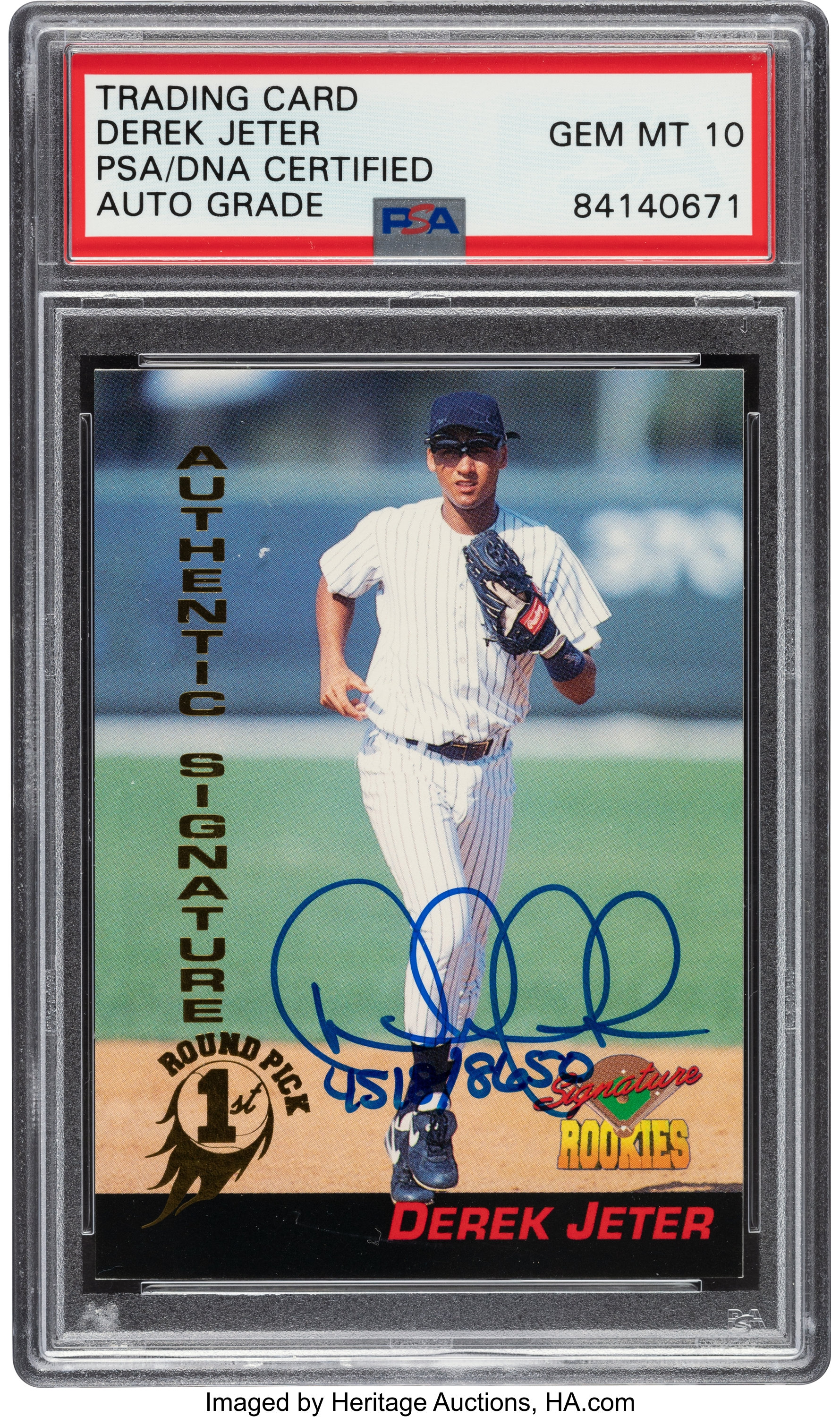 1994 Signature Rookies Derek Jeter Autograph #35 PSA Gem Mint 10